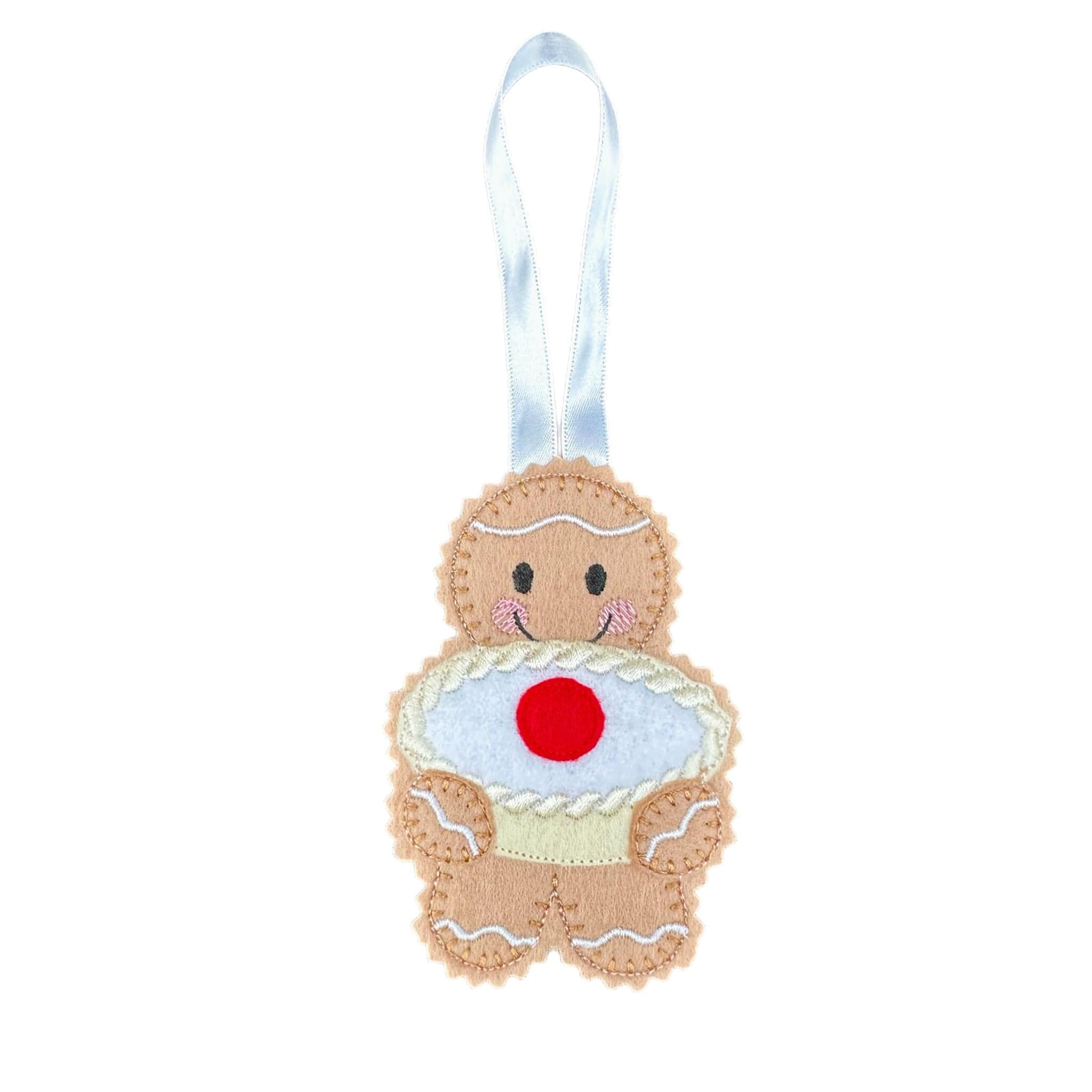 Cherry bakewell Gingerbread Felt Decoration — image 2