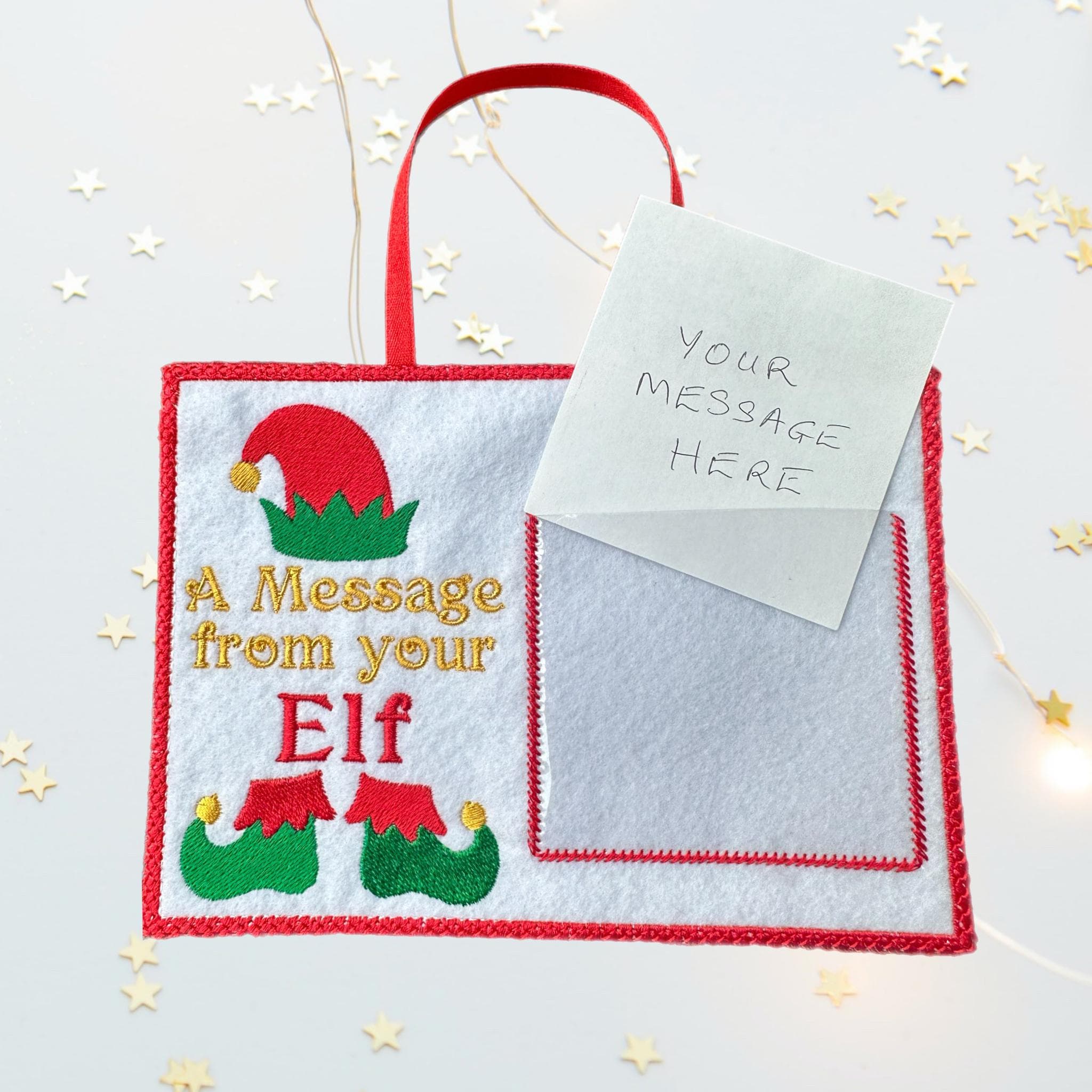 Elf Message Board – Embroidered Felt Sign — image 2