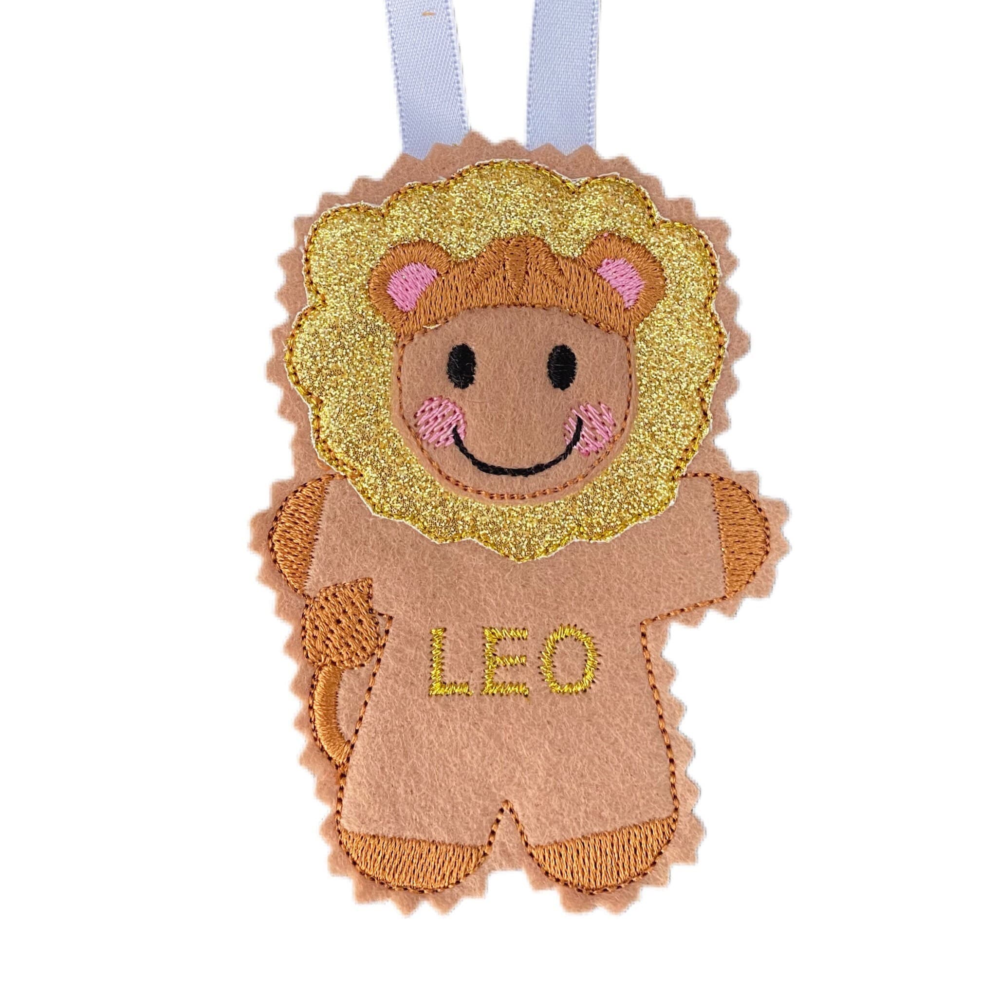 Horoscope Leo Starsign Gingerbread Man Felt Decoration — image 2