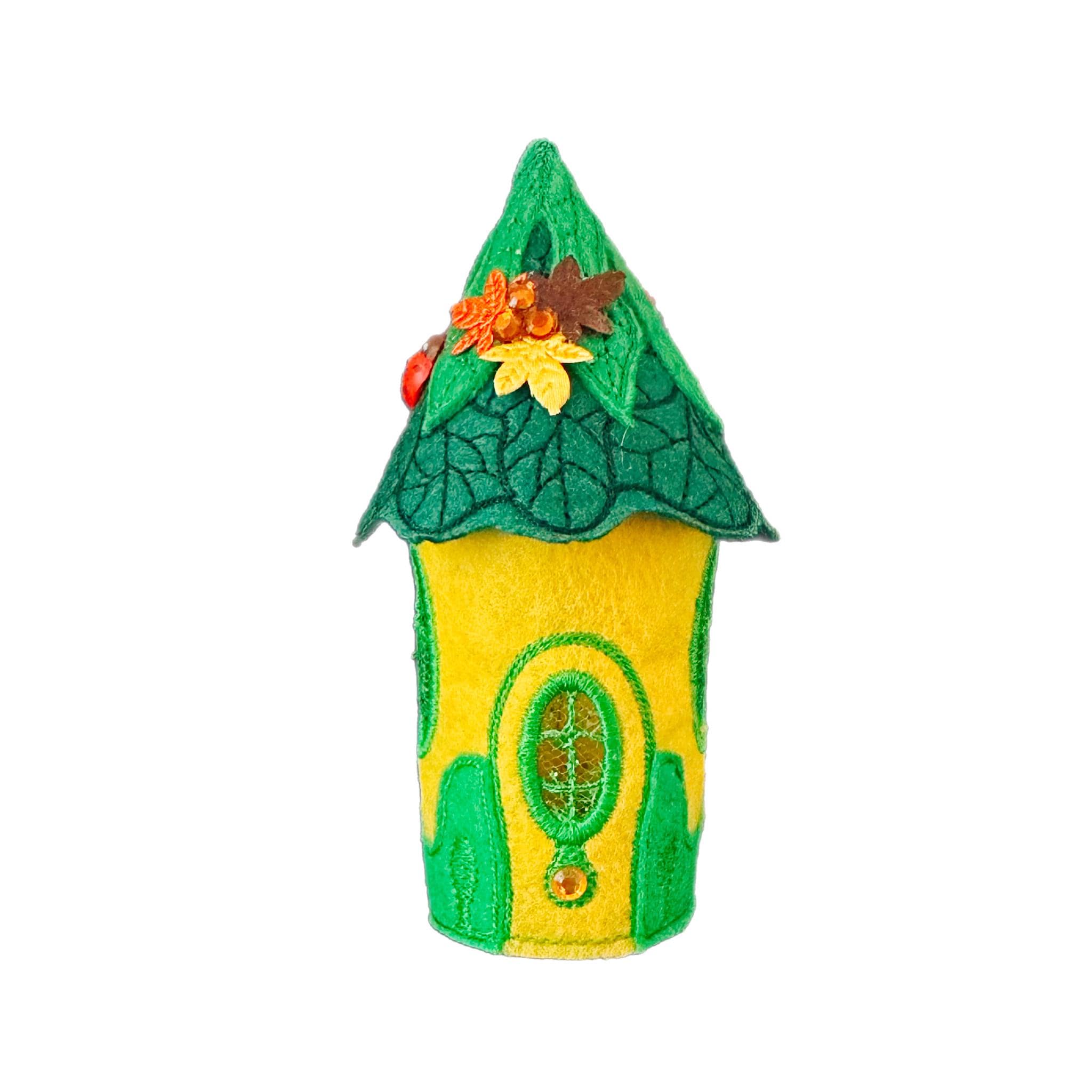 Whimsical Woodland Yellow Fairy House — image 2