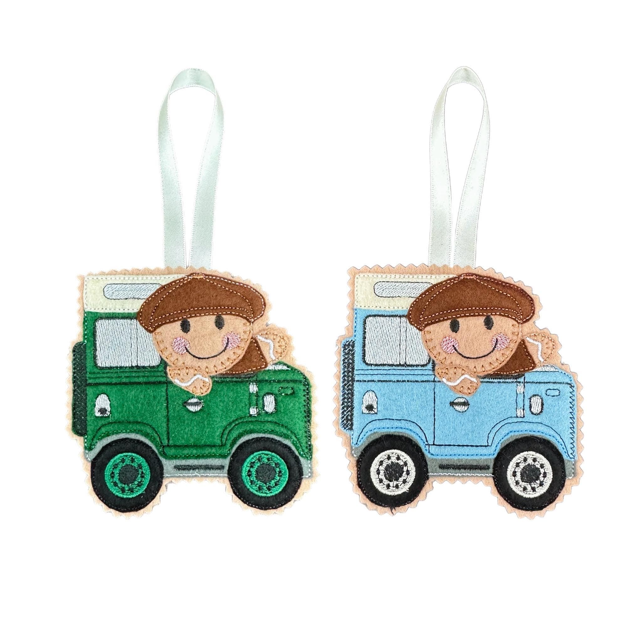 4x4 Driver /  FarmerGingerbread Man Felt Decoration — image 2