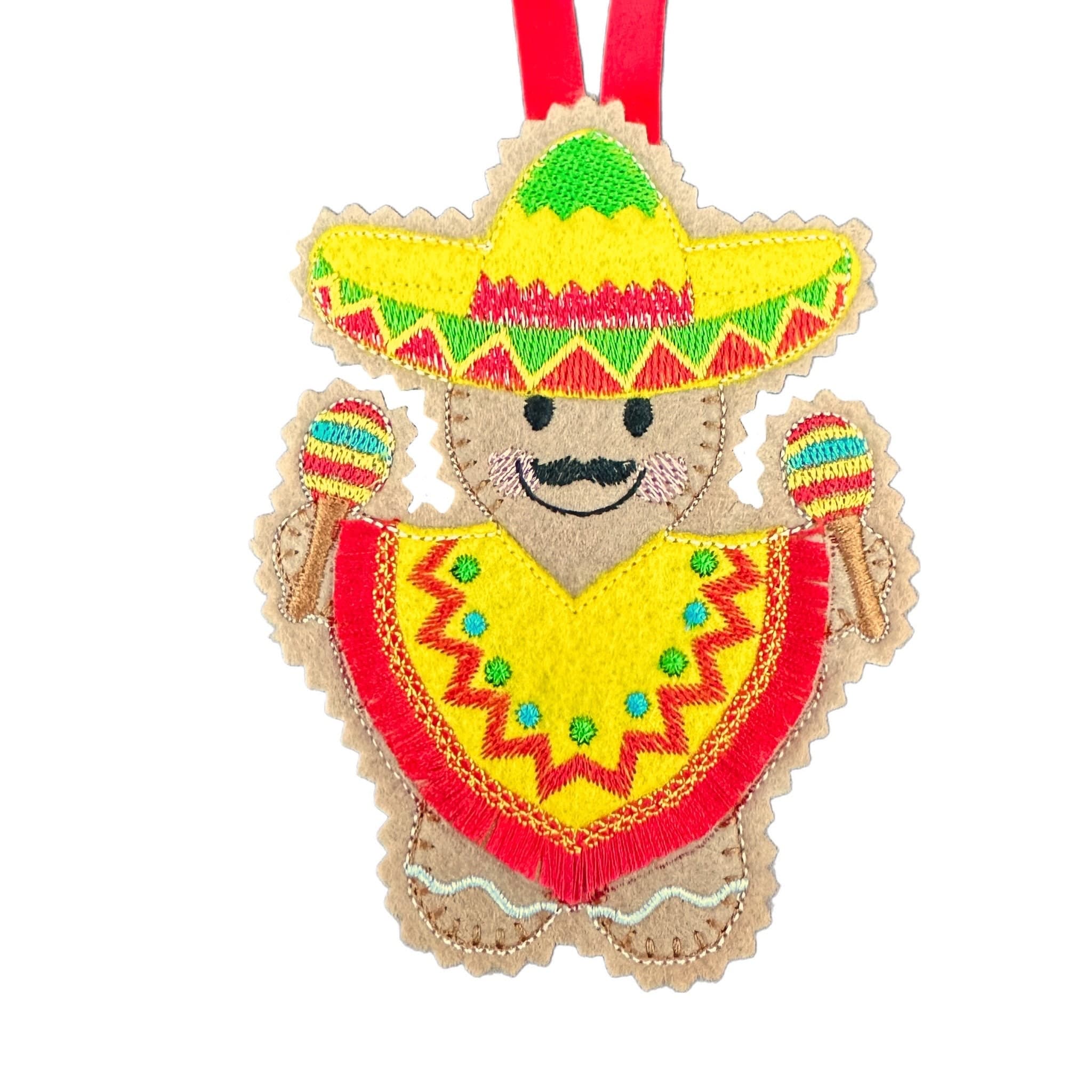 Mexican Gingerbread Man Felt Decorations — image 2