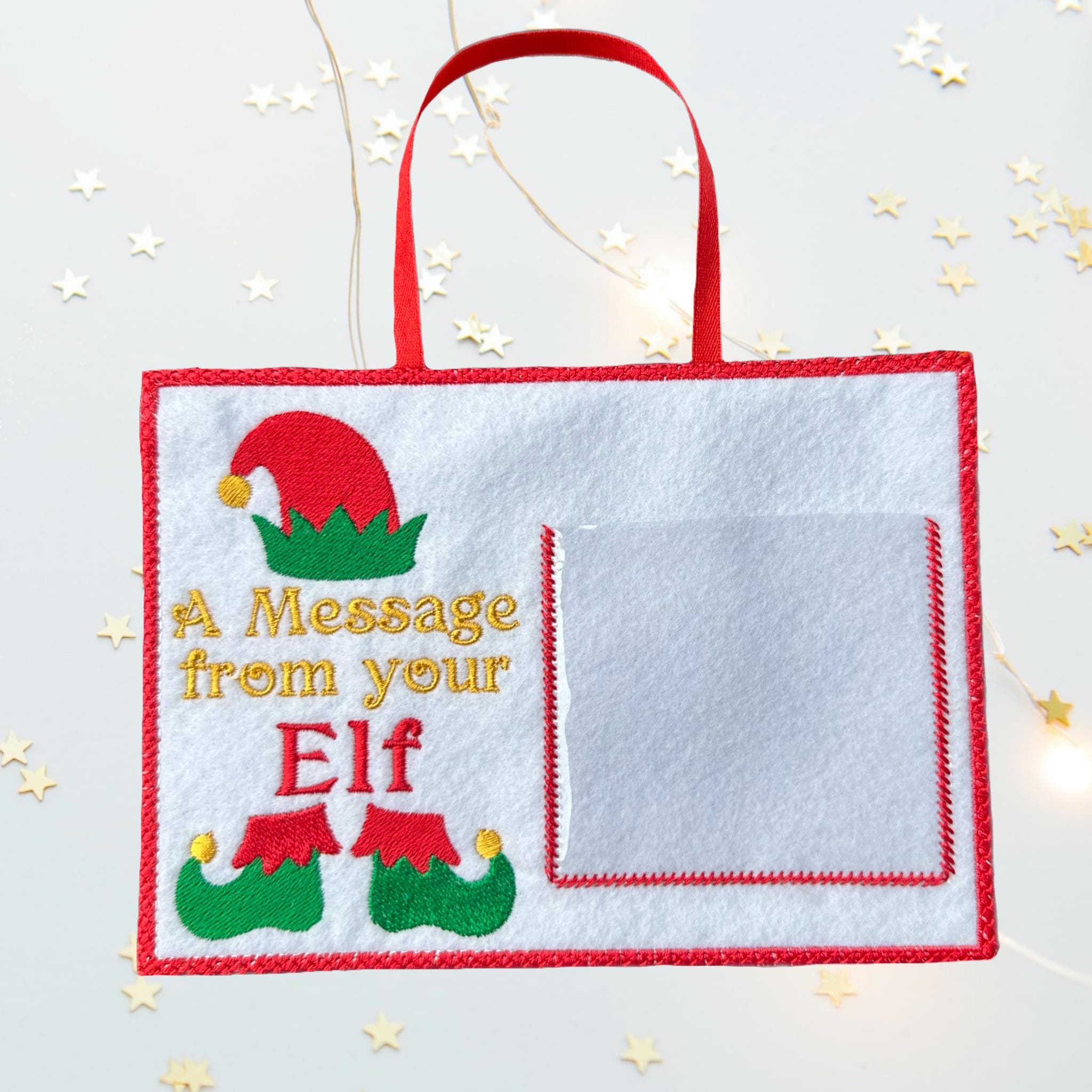 Elf Message Board – Embroidered Felt Sign — image 3