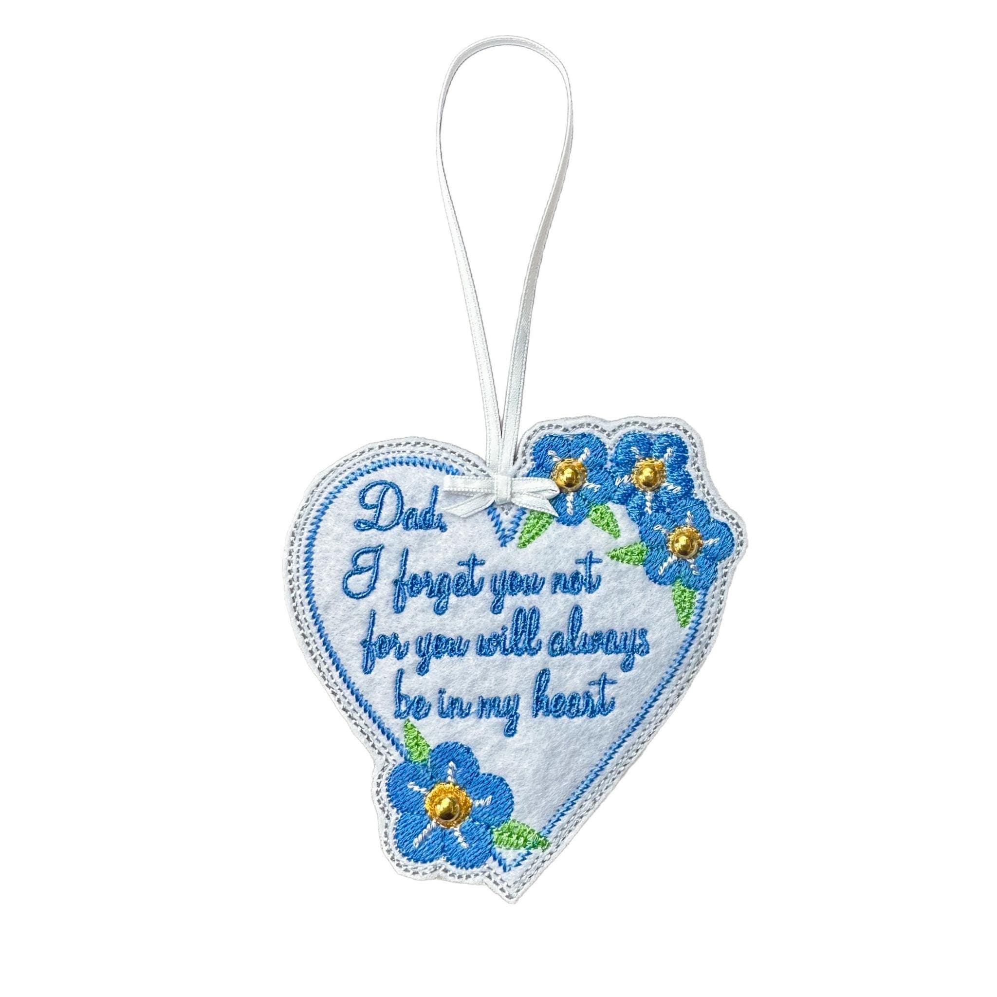 Forget-Me-Not Heart Decoration – Mum or Dad Dementia Awareness Gift — image 6