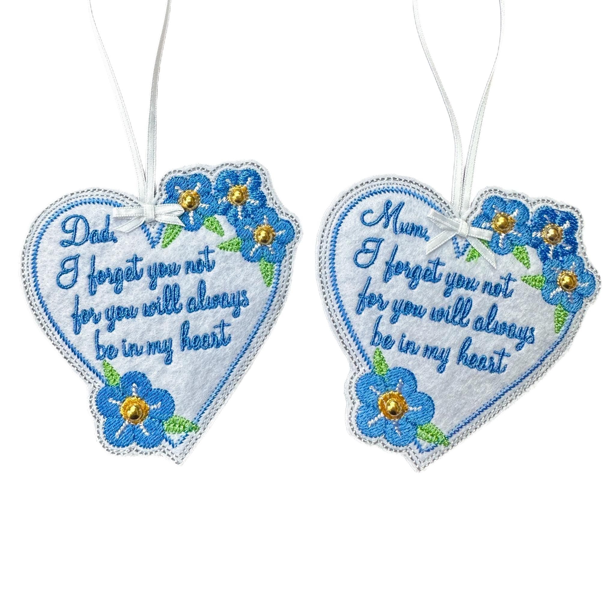 Forget-Me-Not Heart Decoration – Mum or Dad Dementia Awareness Gift — image 4