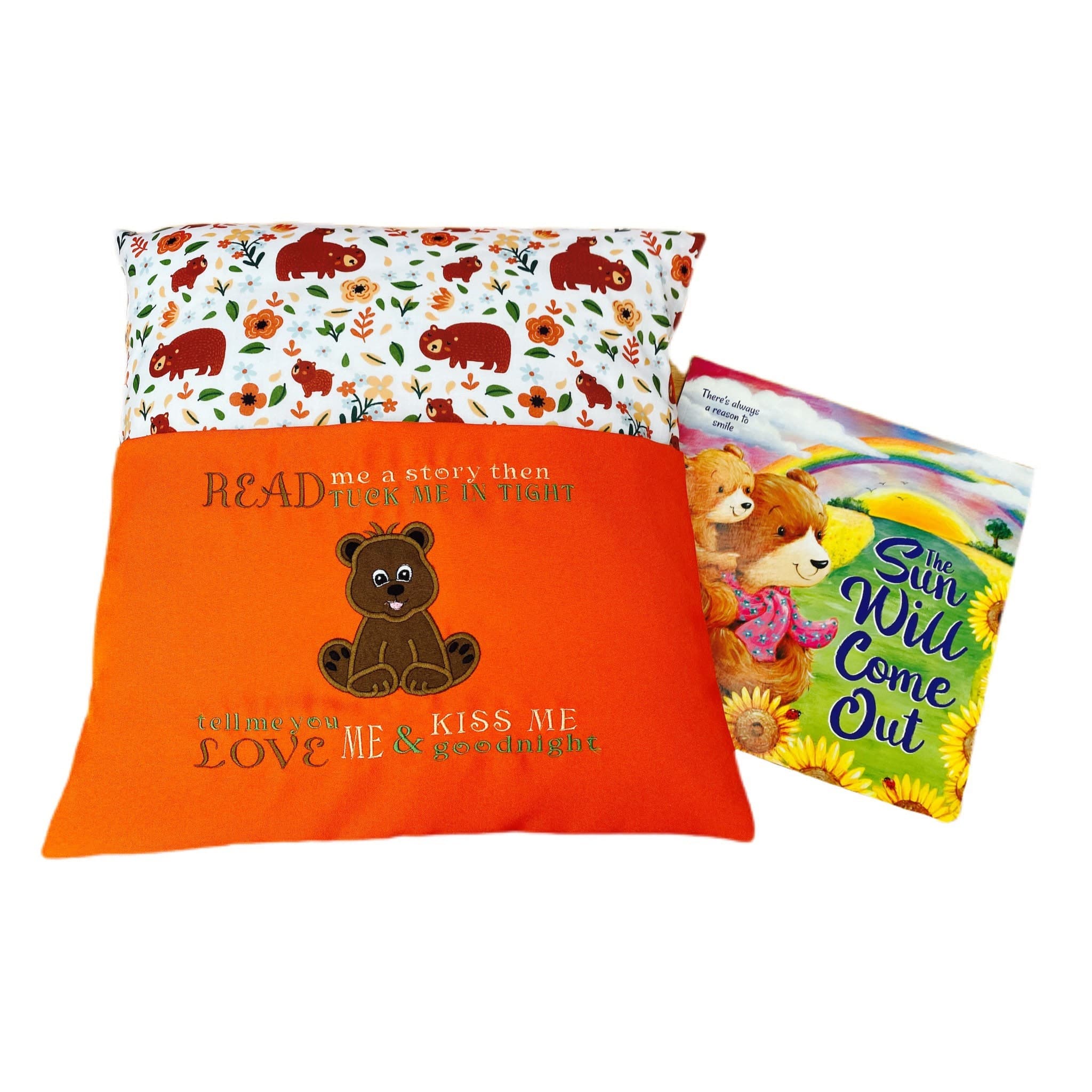 Bear Reading Book Cushion