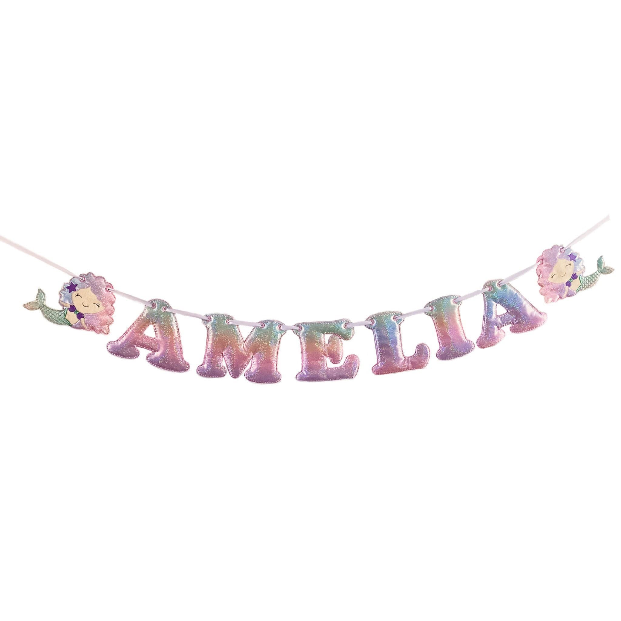 Mermaid Personalised Felt Banner / Bunting