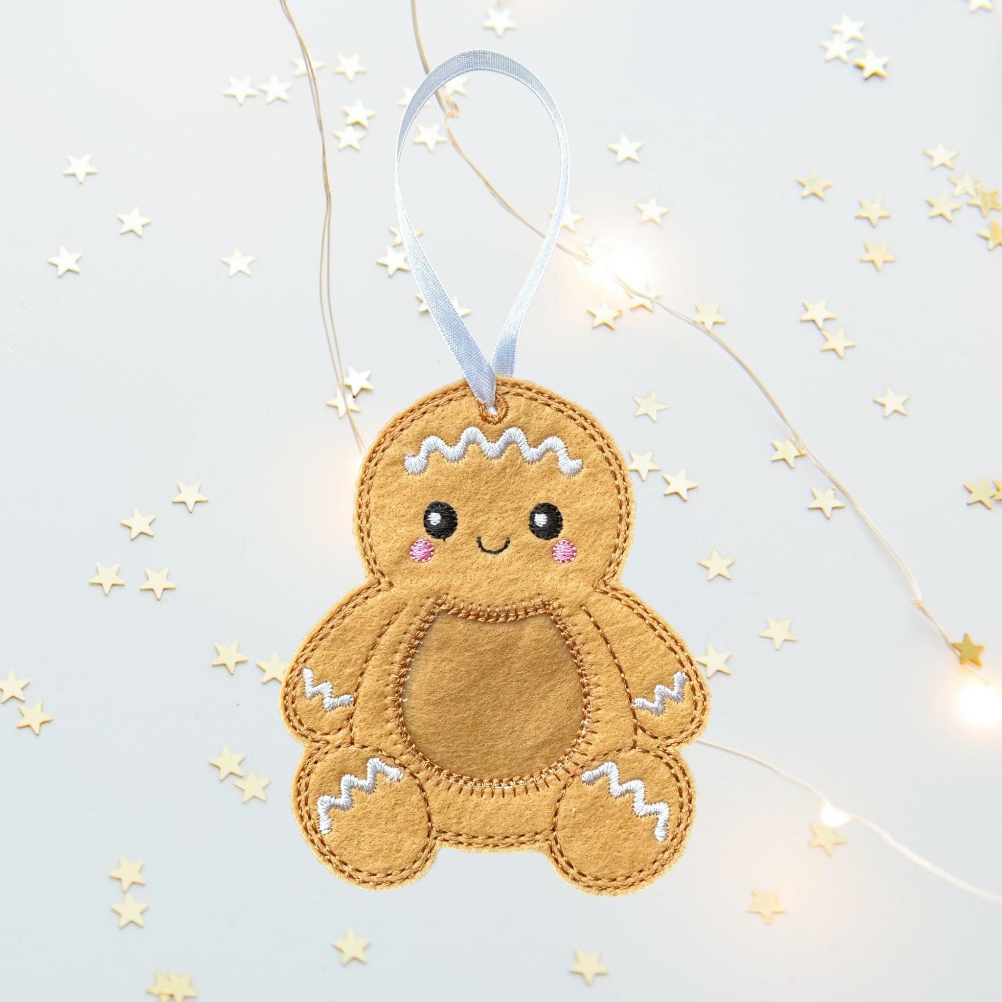 Gingerbread Felt Treat Bag – Christmas Sweet Holder — image 5