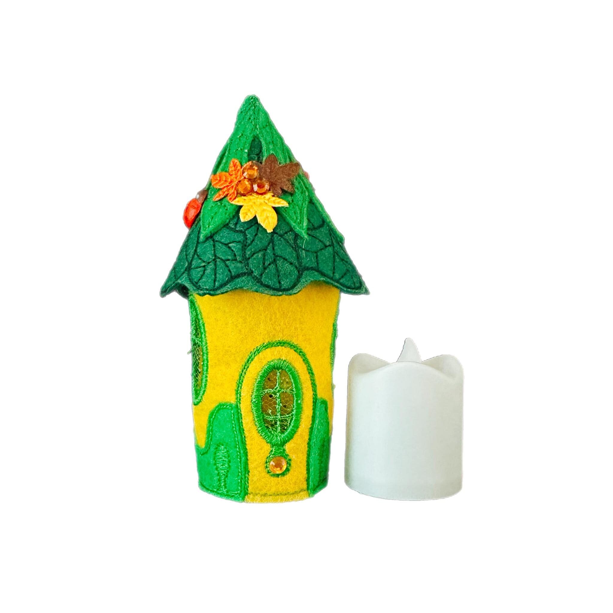 Whimsical Woodland Yellow Fairy House