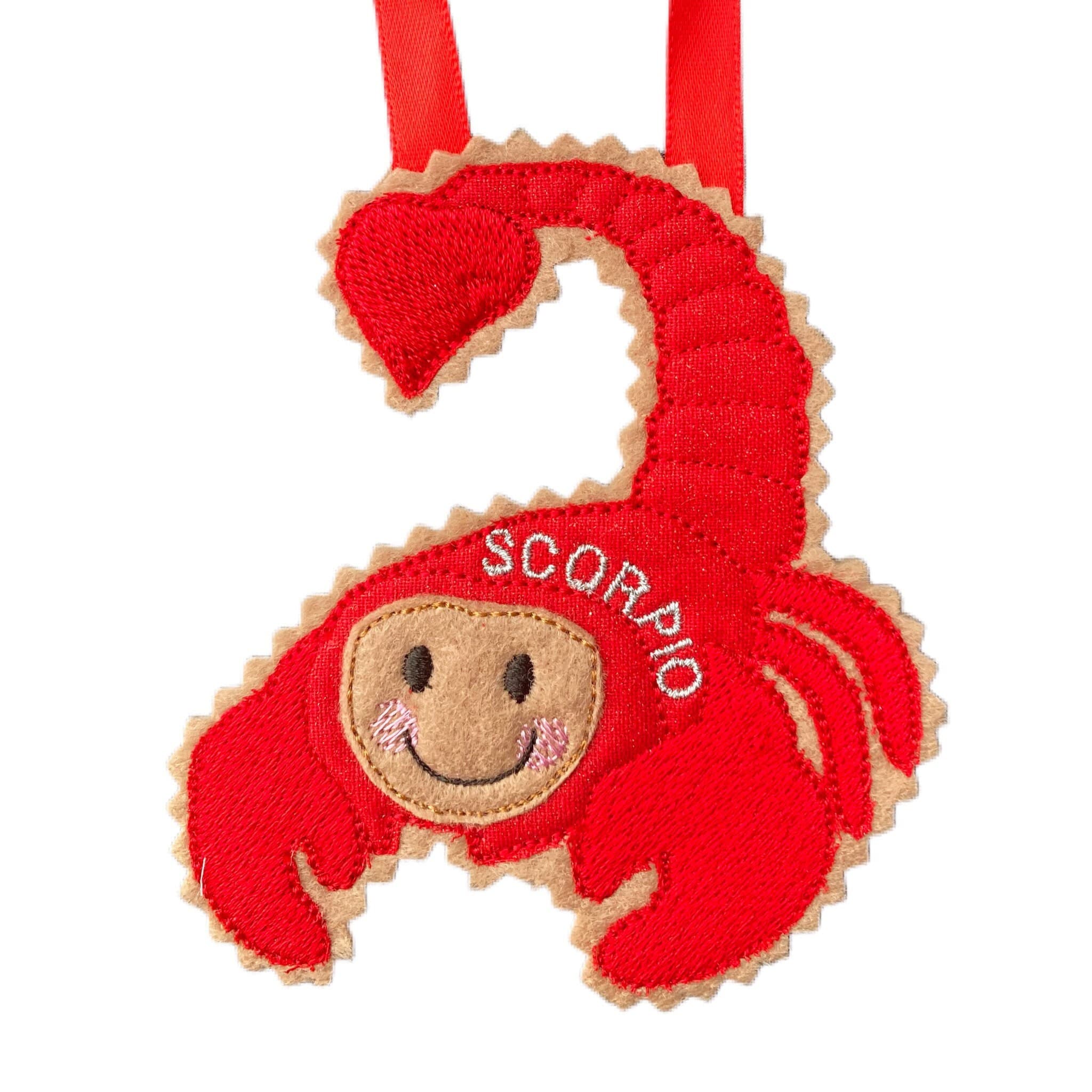 Horoscope Scorpio Starsign Gingerbread Man Felt Decoration — image 2