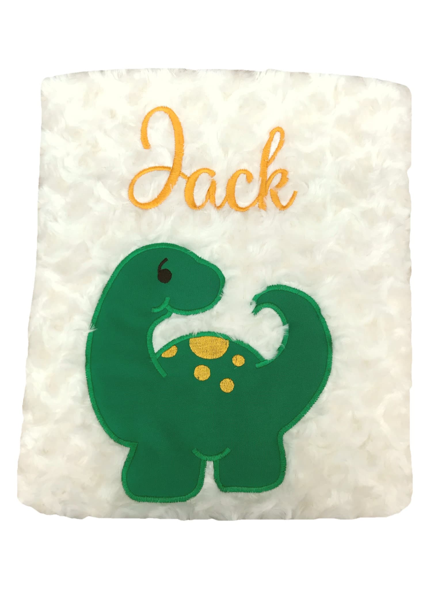 Dinosaur Personalised  Cream Blanket / Throw