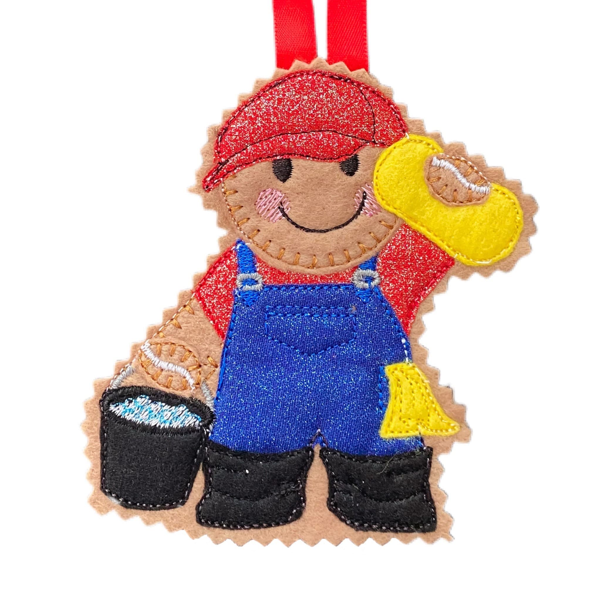 Car Wash / Valet Gingerbread Man Felt Decoration — image 2