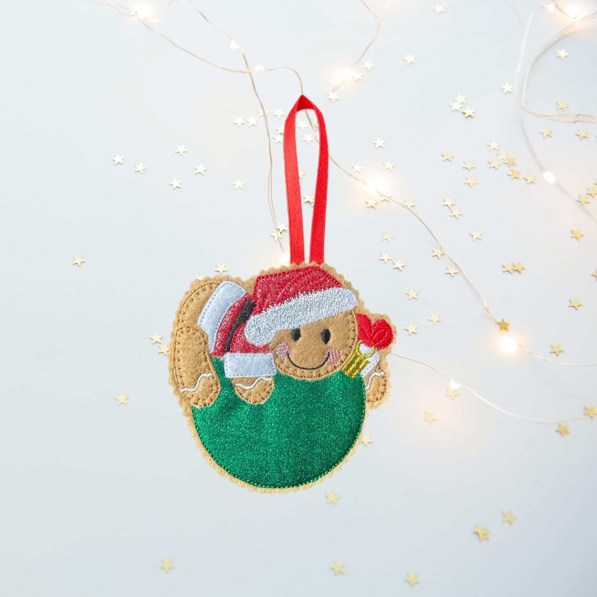 Christmas Bauble Gingerbread Man Felt Decoration — image 3