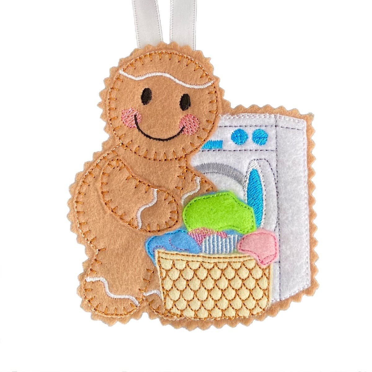 Cleaner / Launderette Gingerbread Man Felt Decoration — image 2