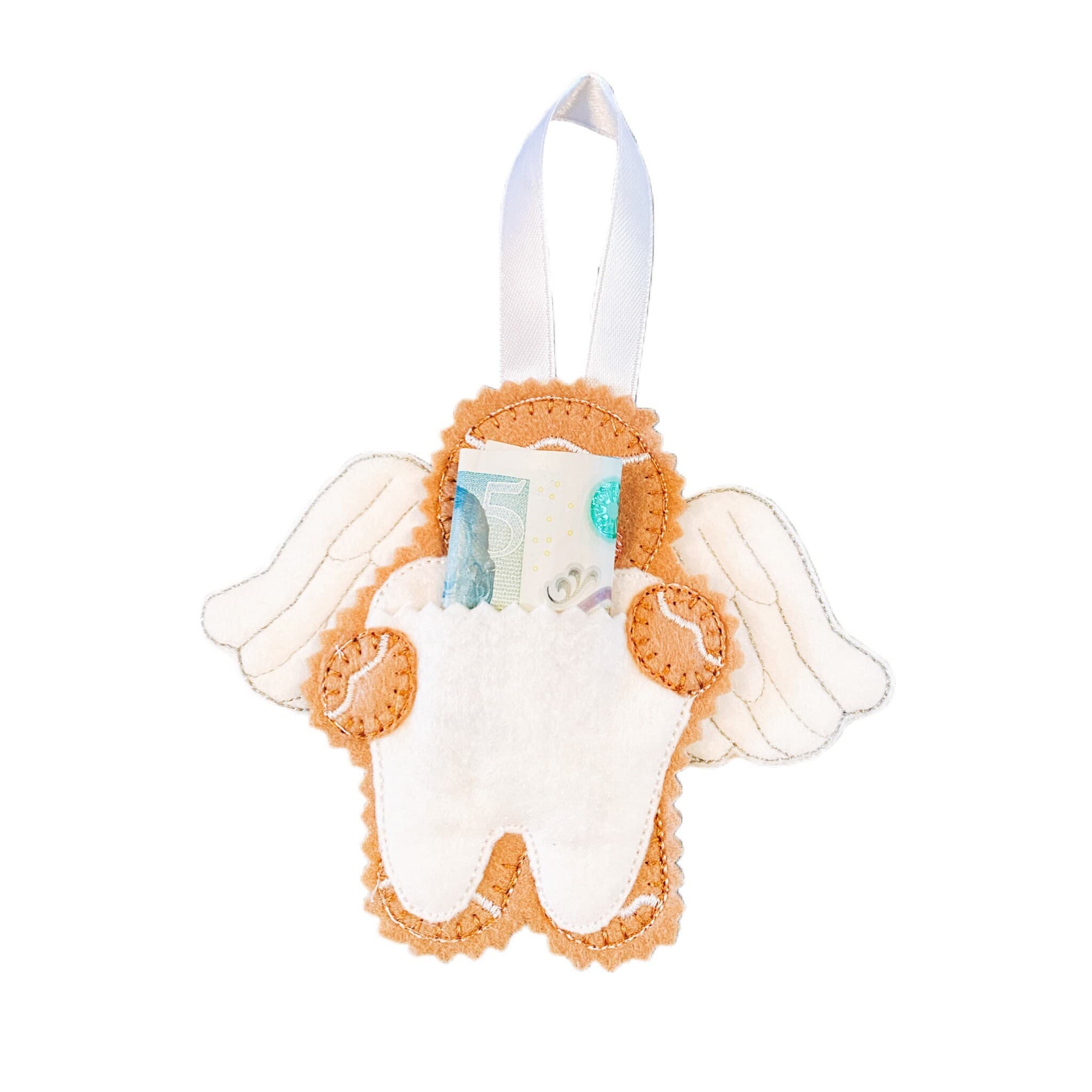 Tooth Fairy Gingerbread Man Felt Decoration — image 3