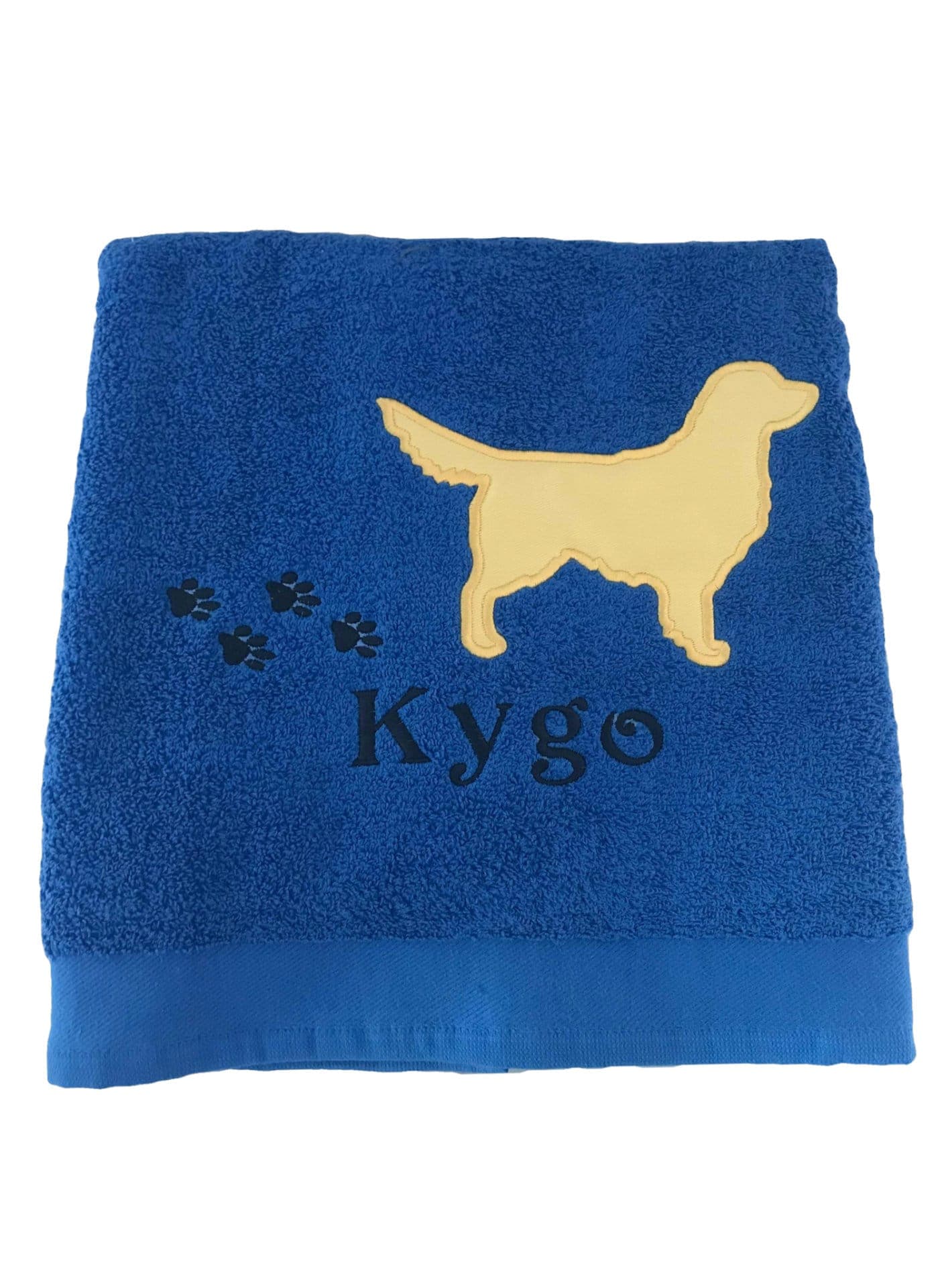 Embroidered Golden Retriever Dog Bath Towel: Personalized Pet Gift — image 2