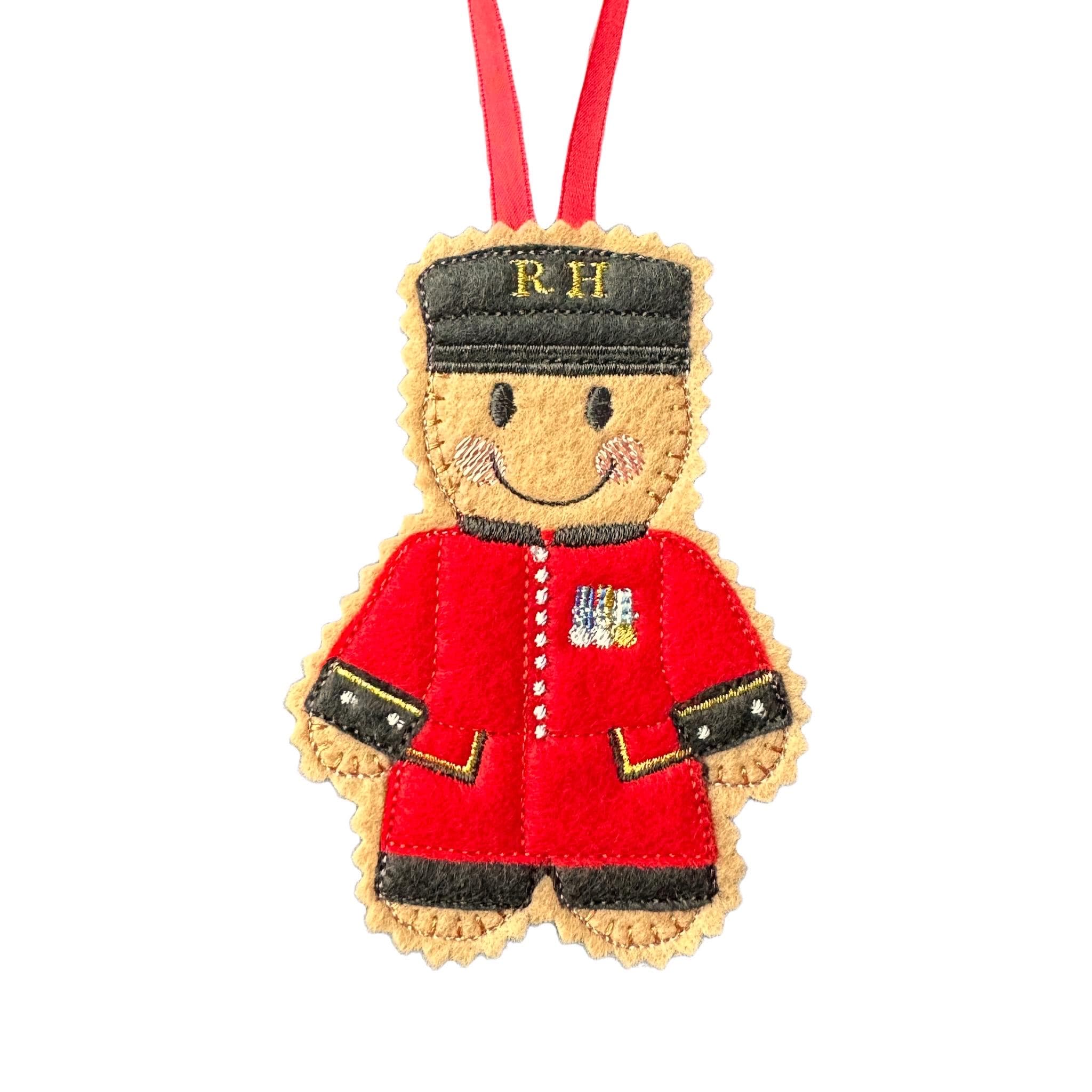 Chelsea Pensioner/Army Veteran Gingerbread Man Felt Decoration