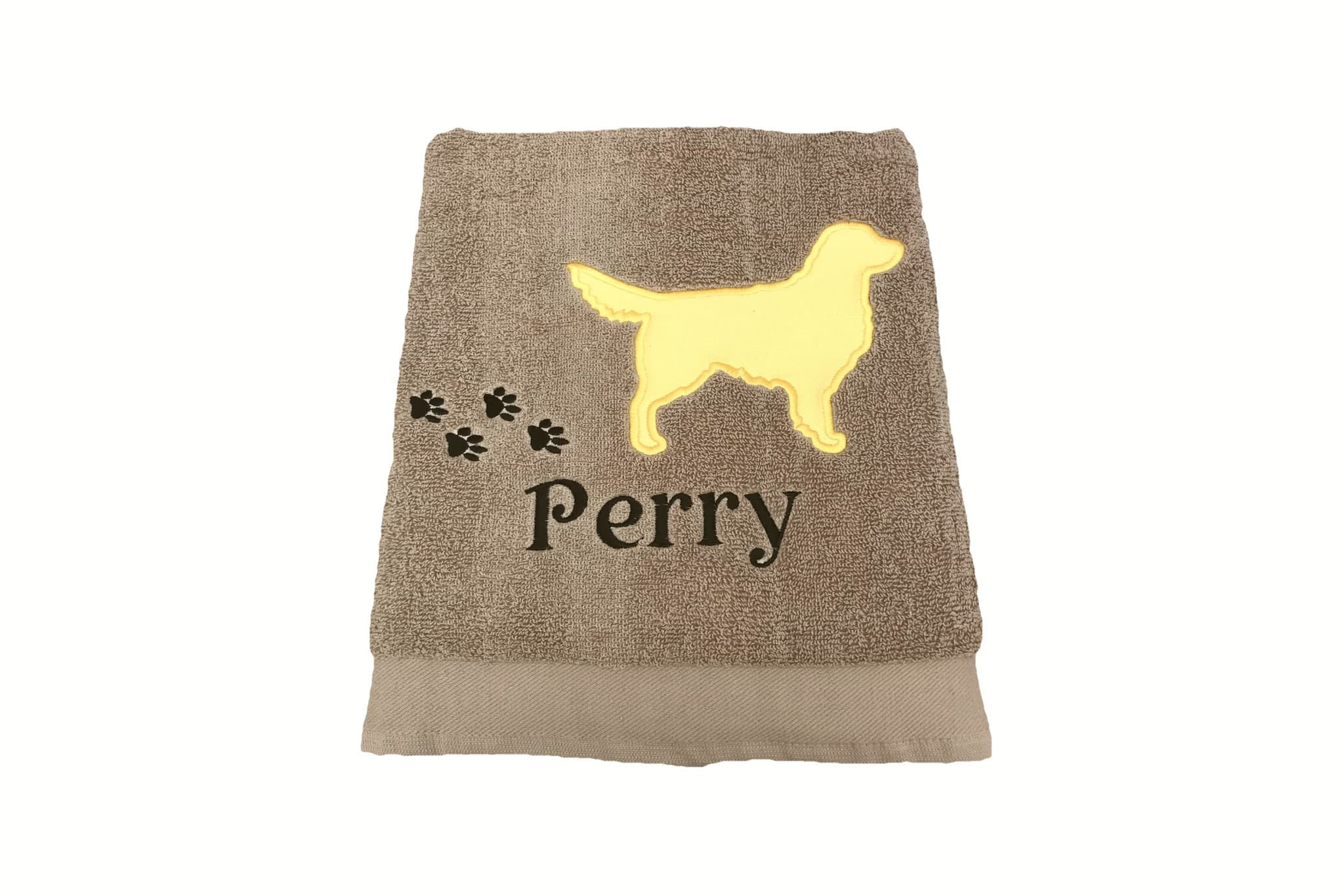 Embroidered Golden Retriever Dog Bath Towel, Personalized Gift — image 3