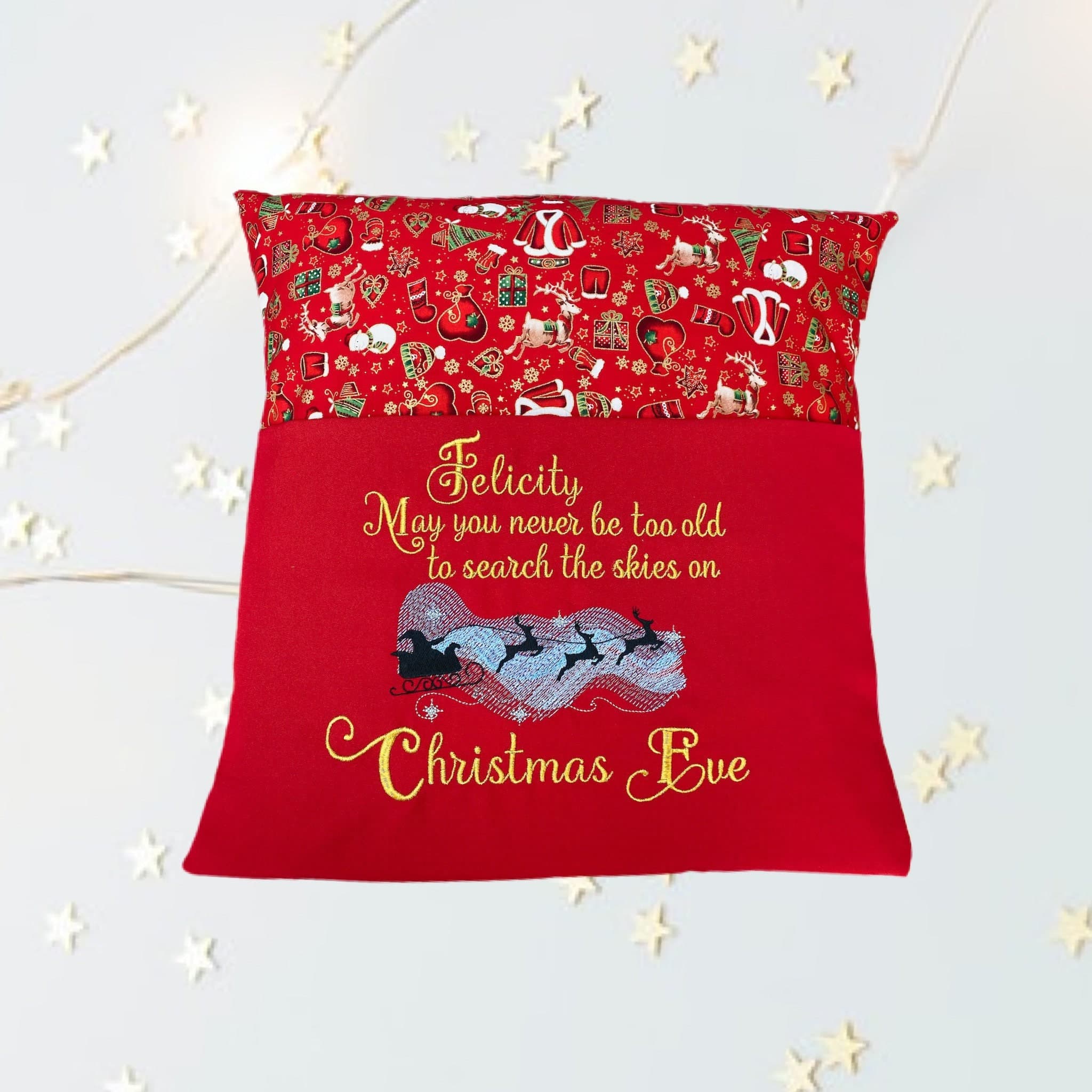 Santa Book Cushion, Christmas Eve Gift, Children's Reading Pillow — image 6