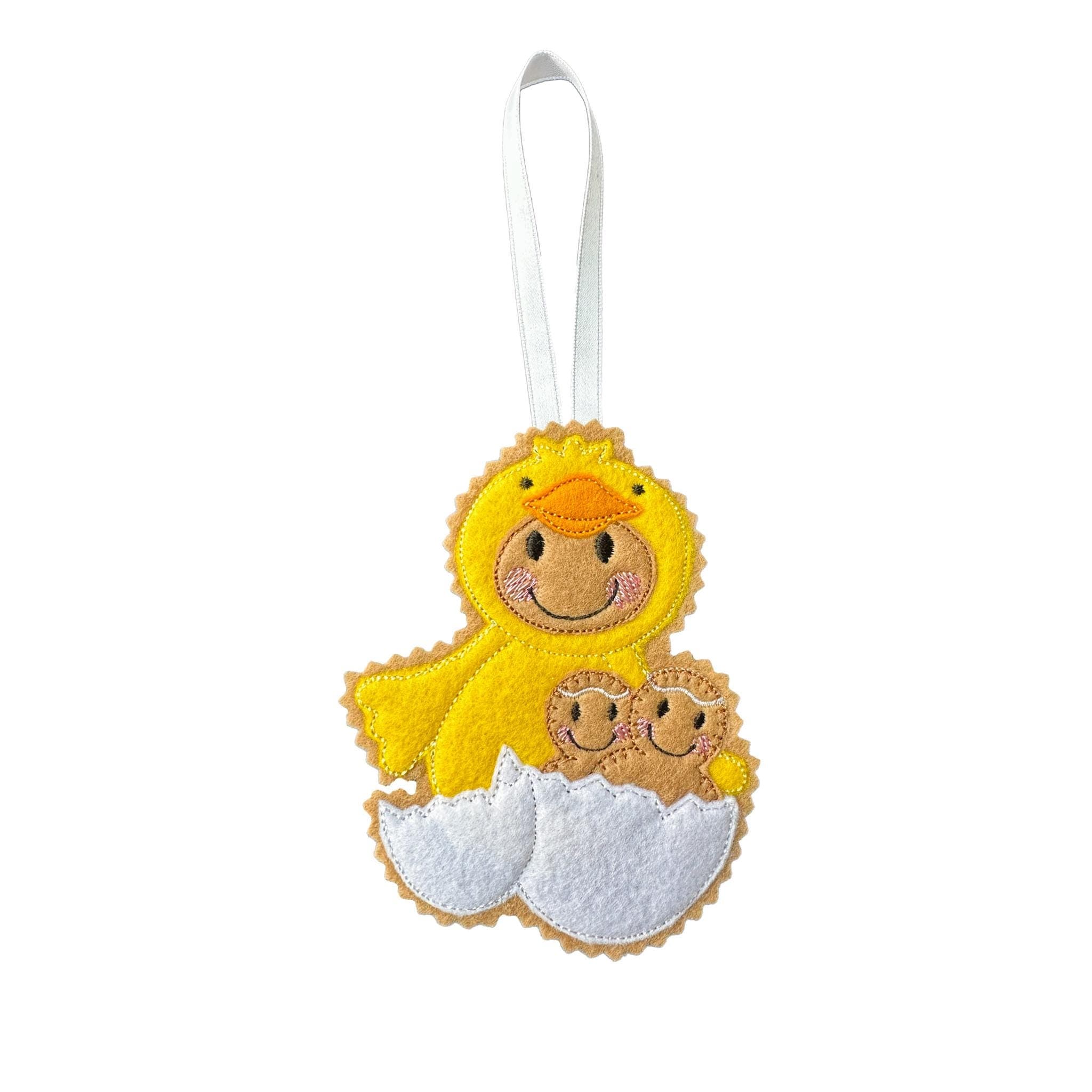 Chicken Family Dress Up Gingerbread Felt Decoration — image 2