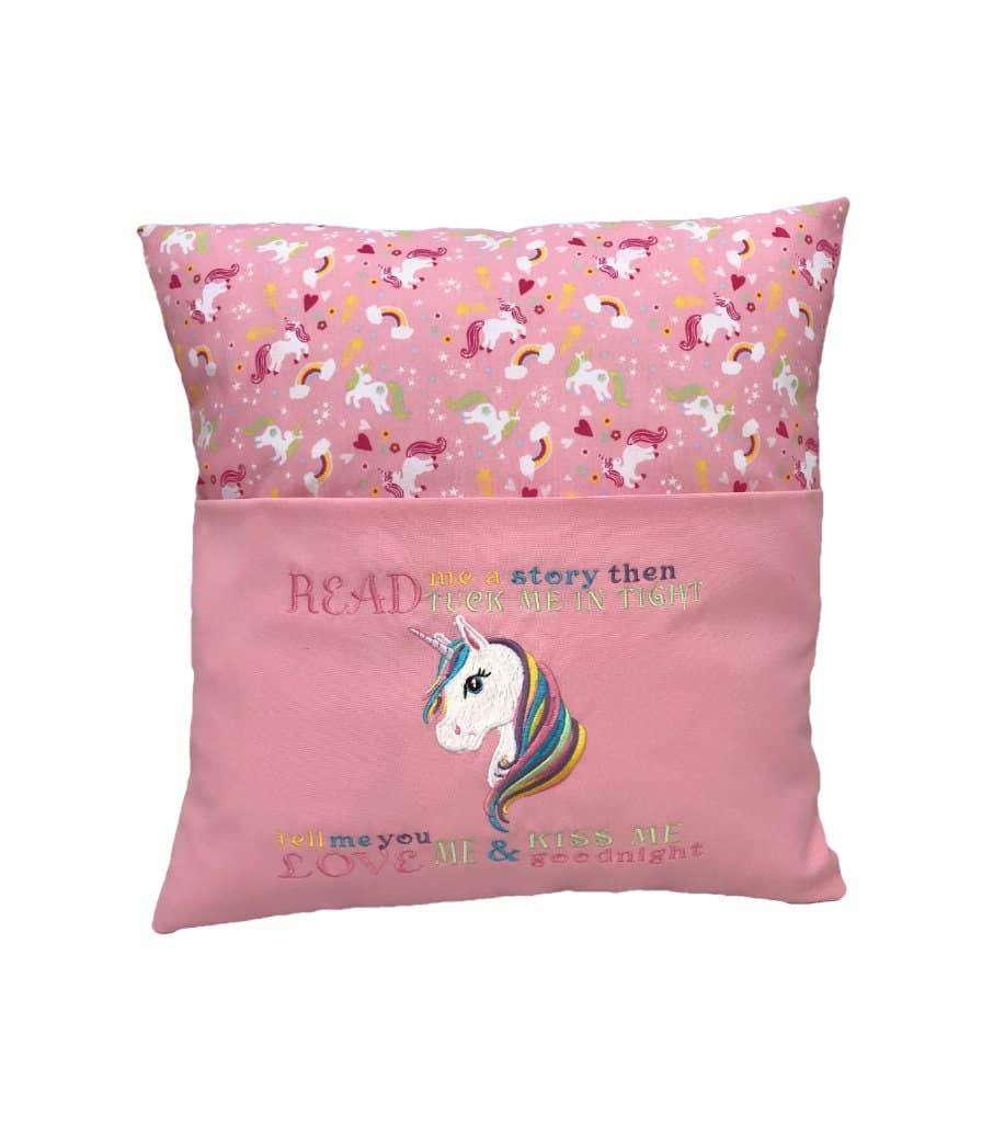 Pink Unicorn Reading Book Cushion / Reading Pillow — image 5