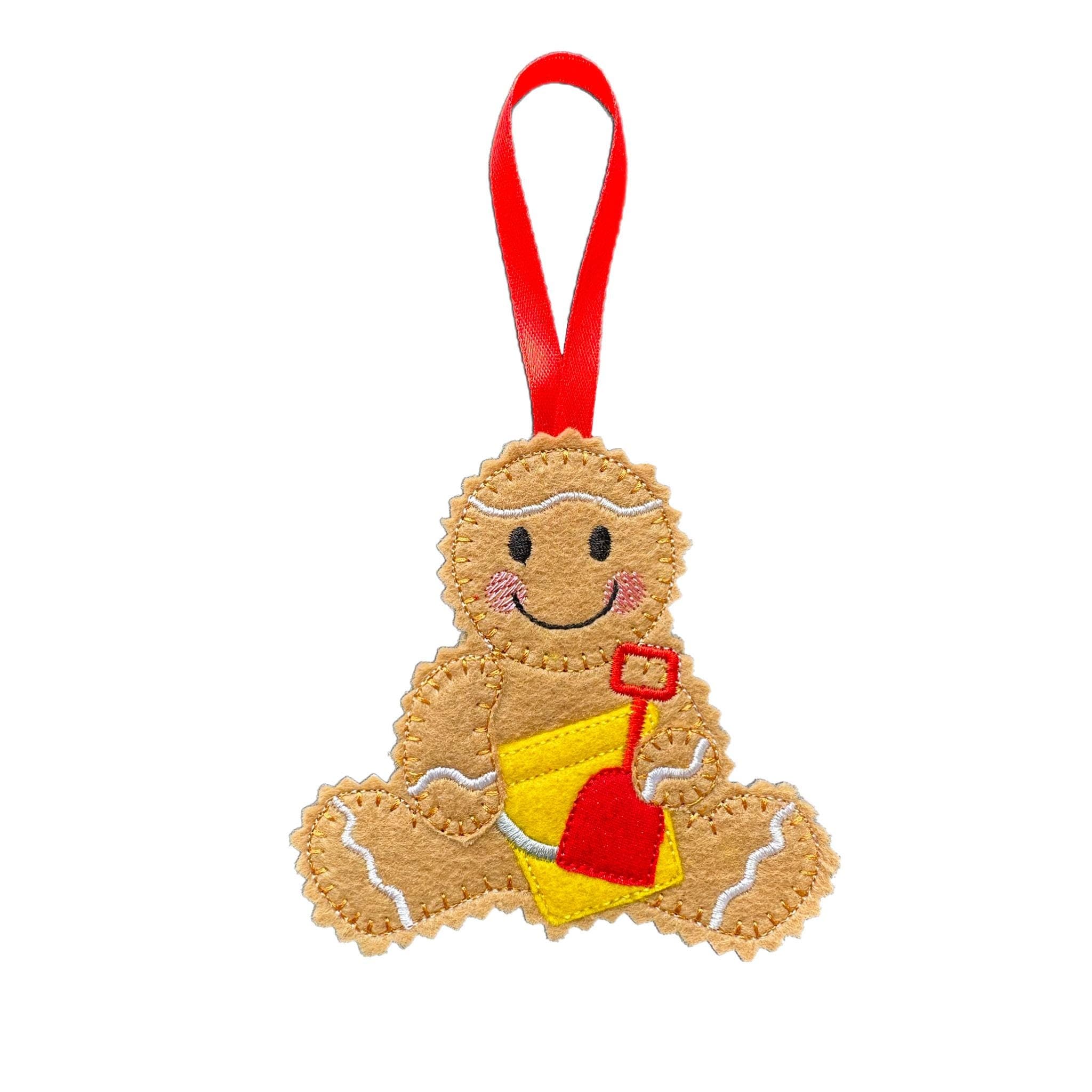 Beach Gingerbread Felt Ornament: Bucket & Spade Seaside Keepsake — image 3