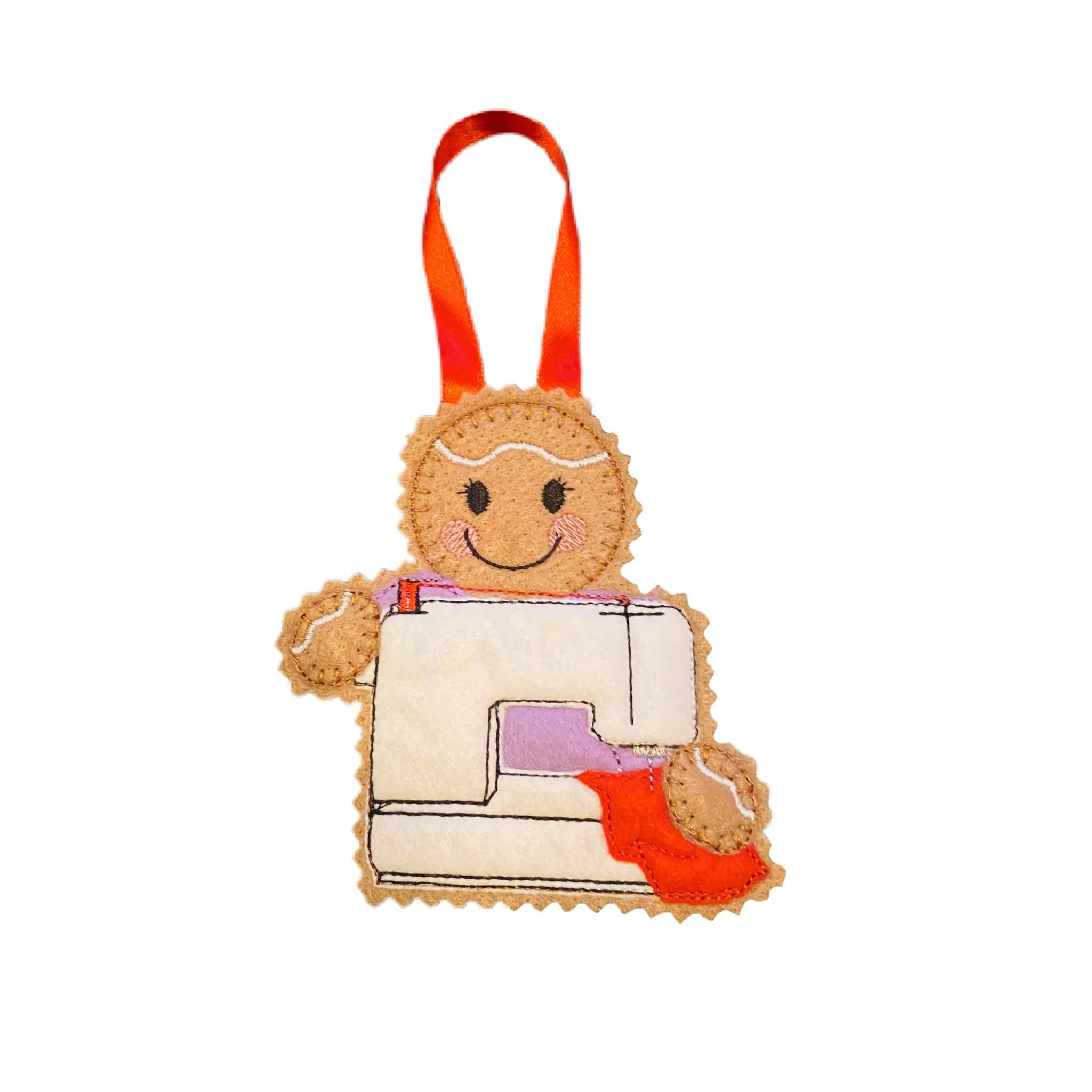 Seamstress  / Sewing Gingerbread Man Felt Decoration
