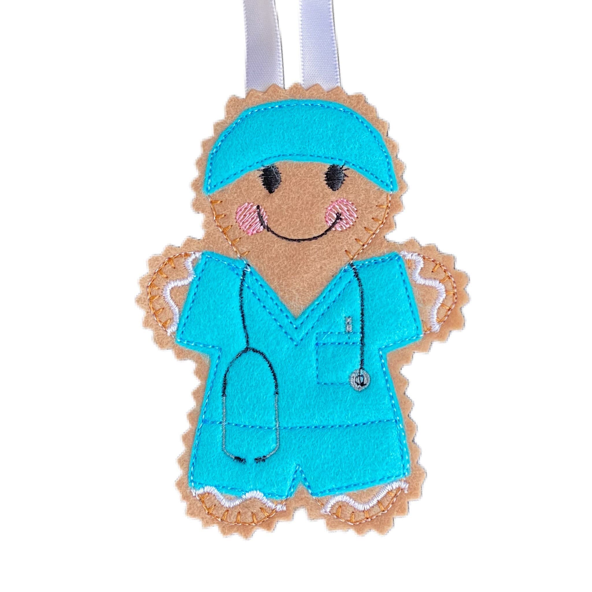 Anaesthetist Gingerbread Man Felt Decoration — image 2