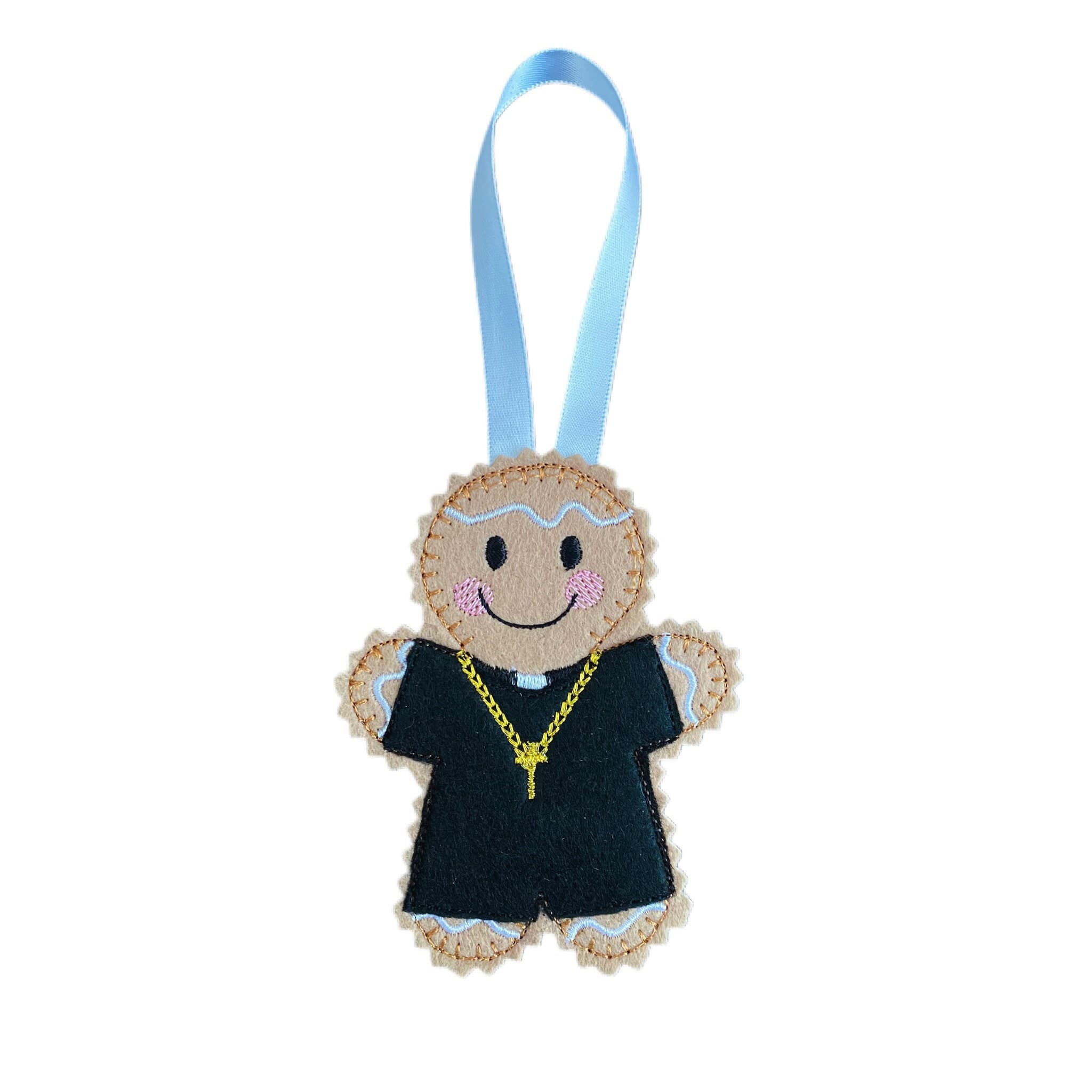 Priest Gingerbread Man Felt Decoration