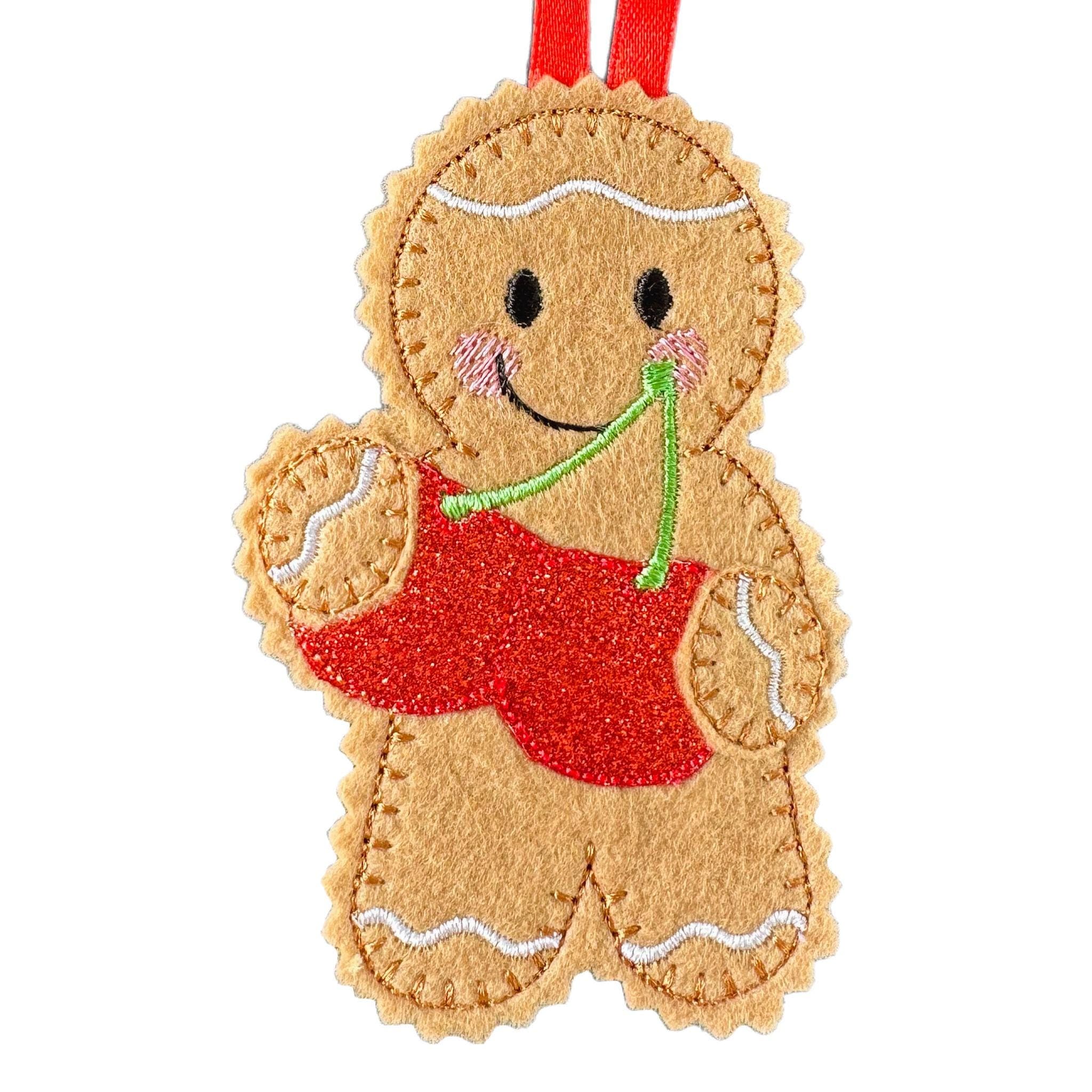 Cherries Gingerbread Felt Decoration — image 2