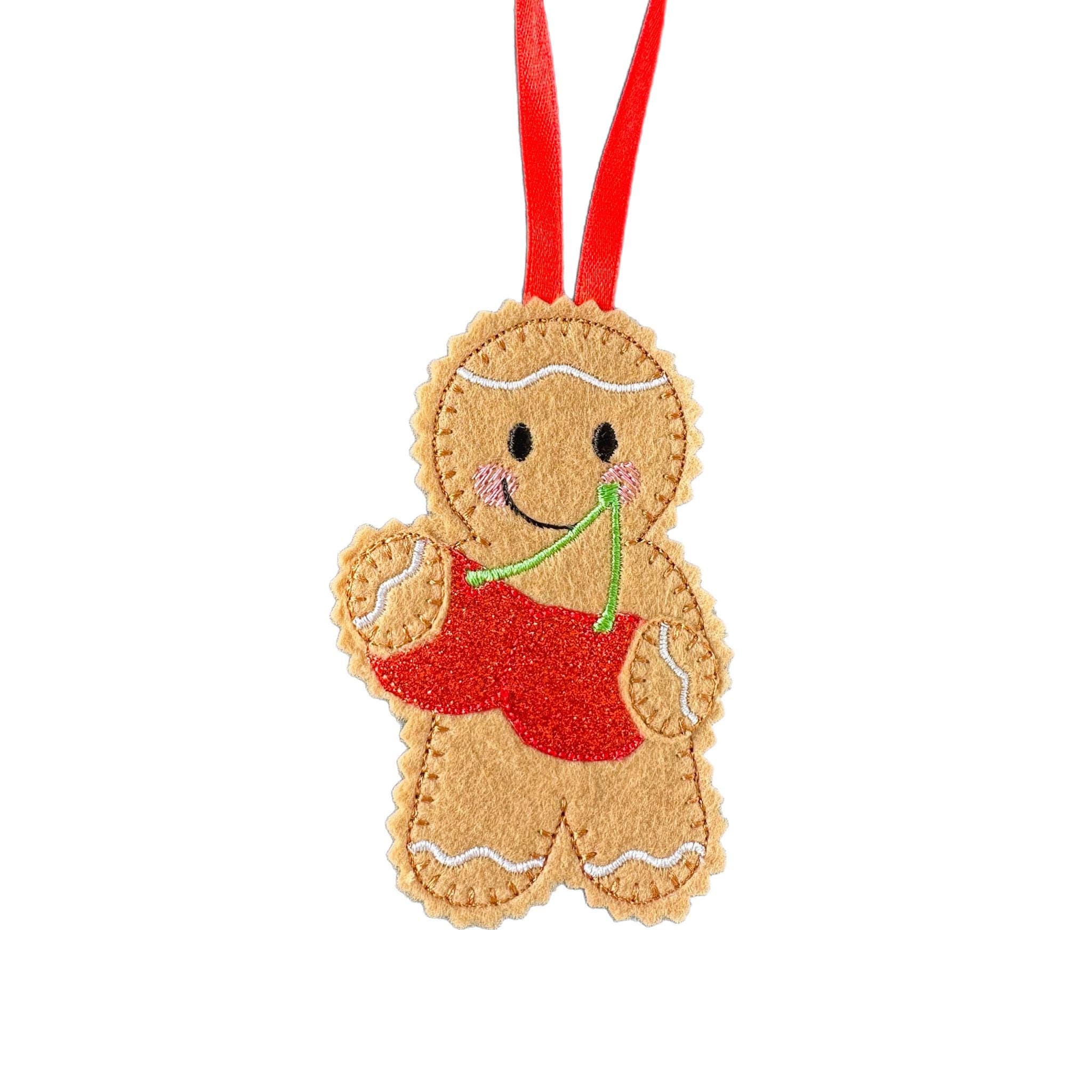 Cherries Gingerbread Felt Decoration