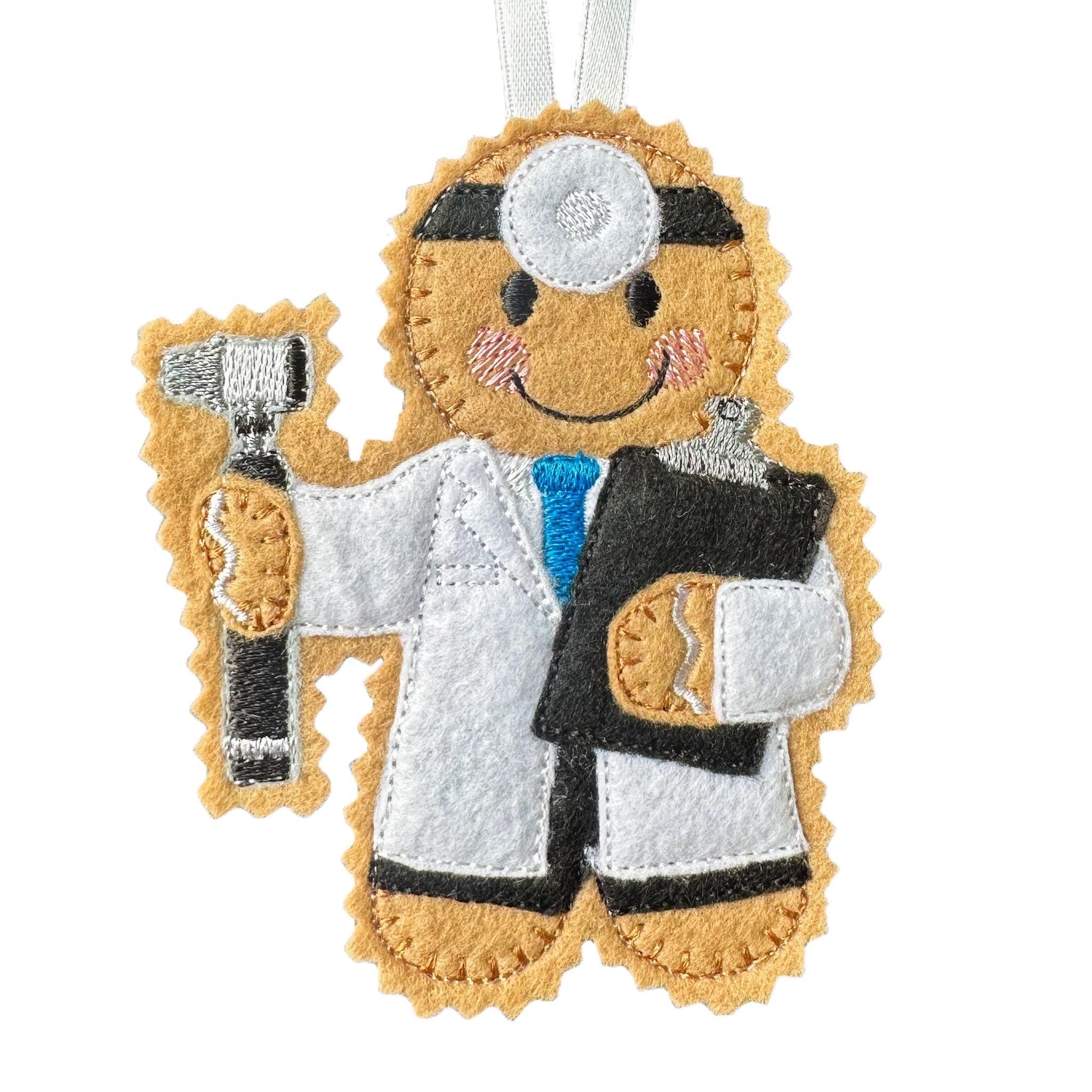 Audiologist Gingerbread Decoration – Felt Hanging Ornament — image 2