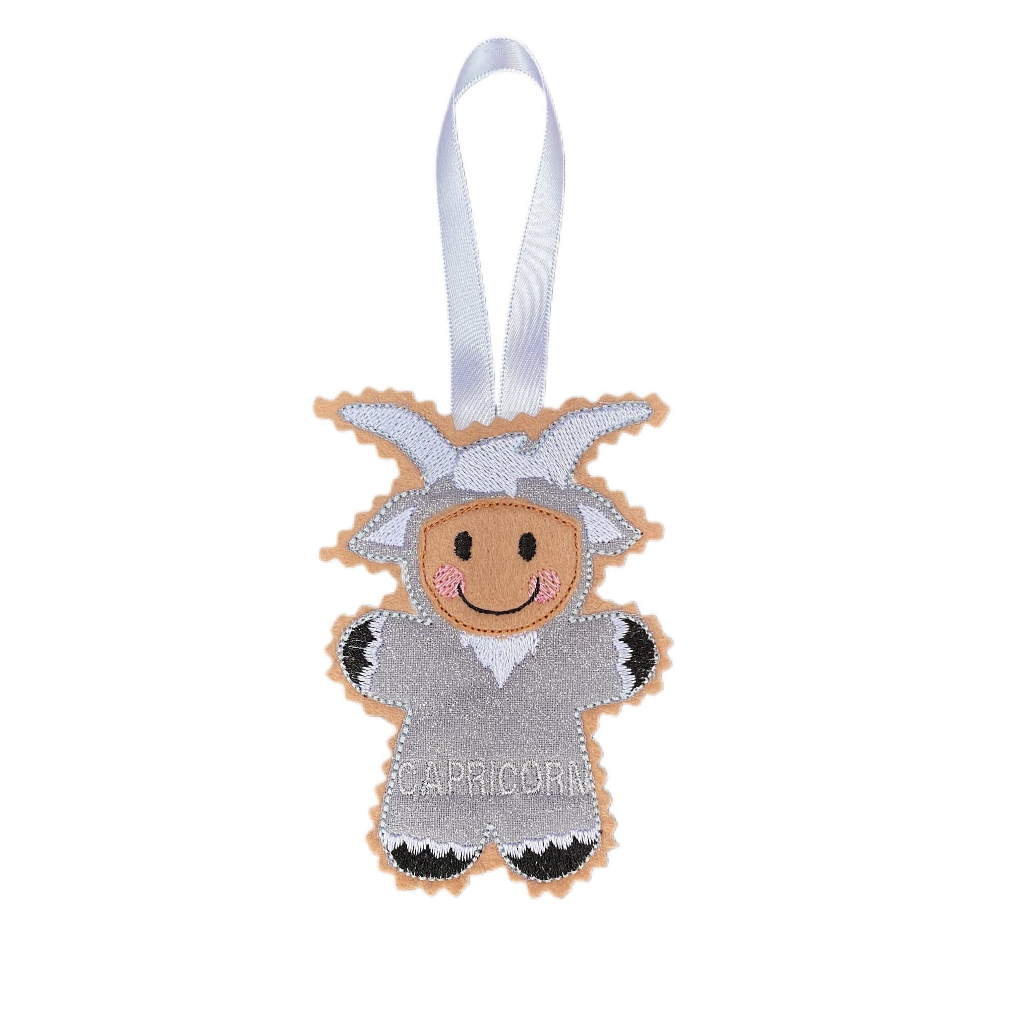 Horoscope Capricorn Starsign Gingerbread Man Felt Decoration