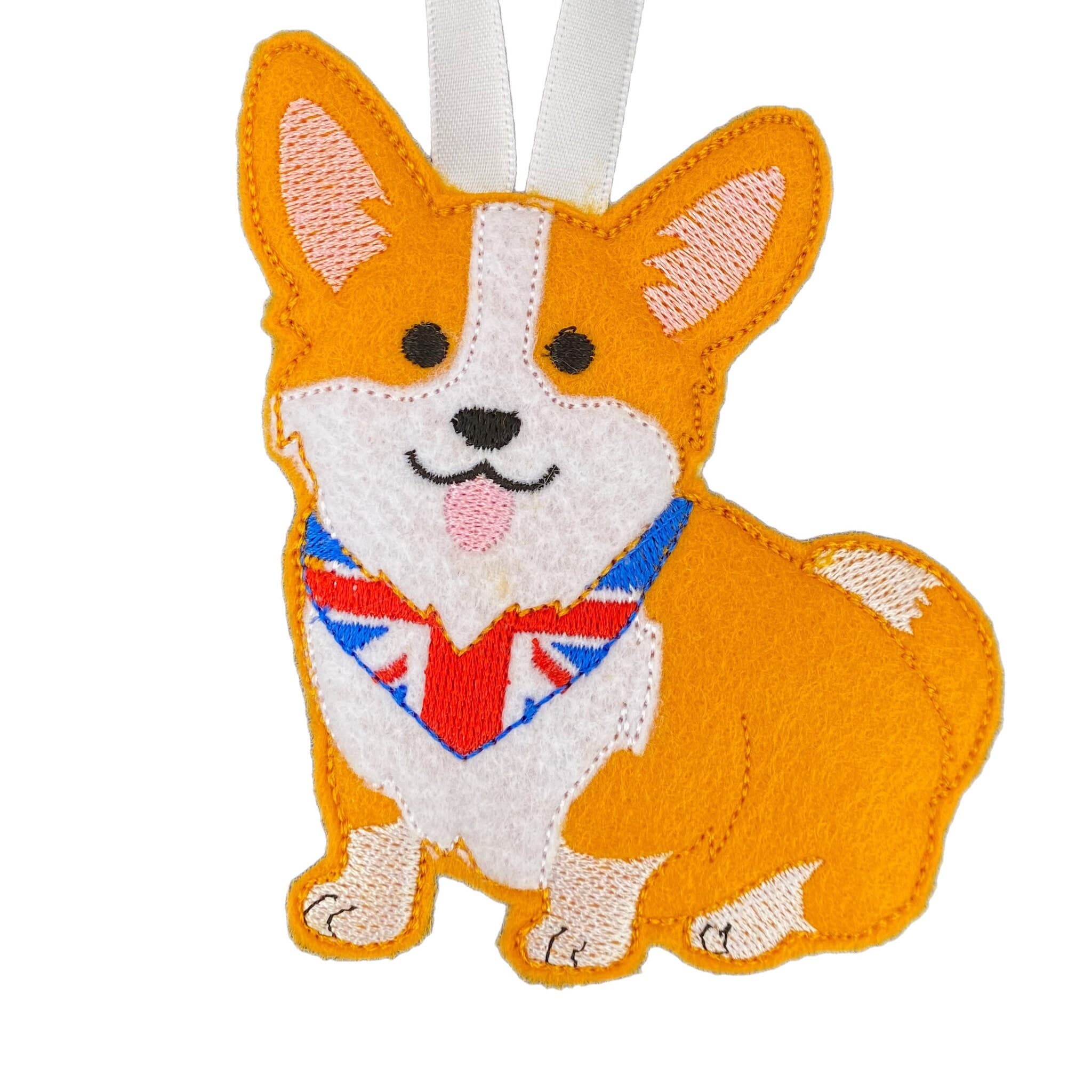 Union Jack Felt Corgi Dog Decoration — image 2