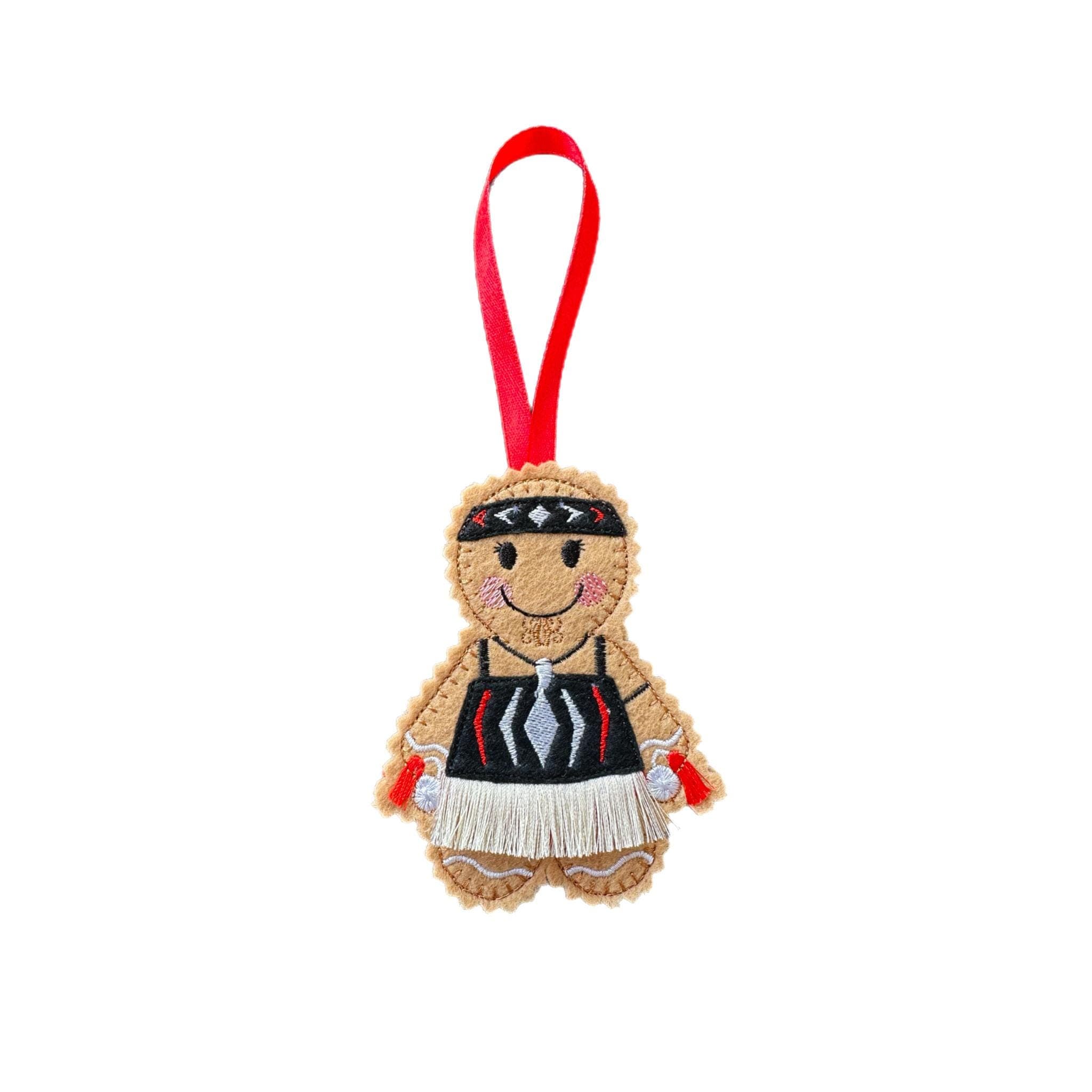Māori Warrior and Performer Keepsake Gingerbread Felt Decorations — image 5