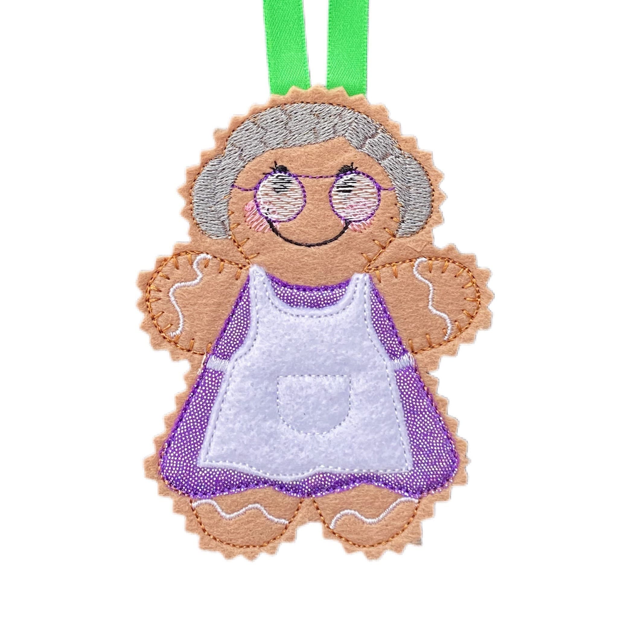Grandma/Granny/Gran/Nan/Nanny/Nanna/Nannie Gingerbread Man Felt Decoration — image 2