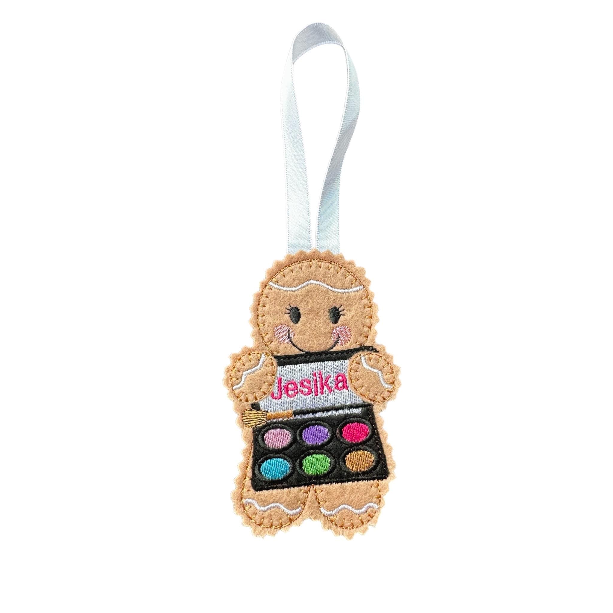 Make up Artist Gingerbread Man Felt Decoration — image 3