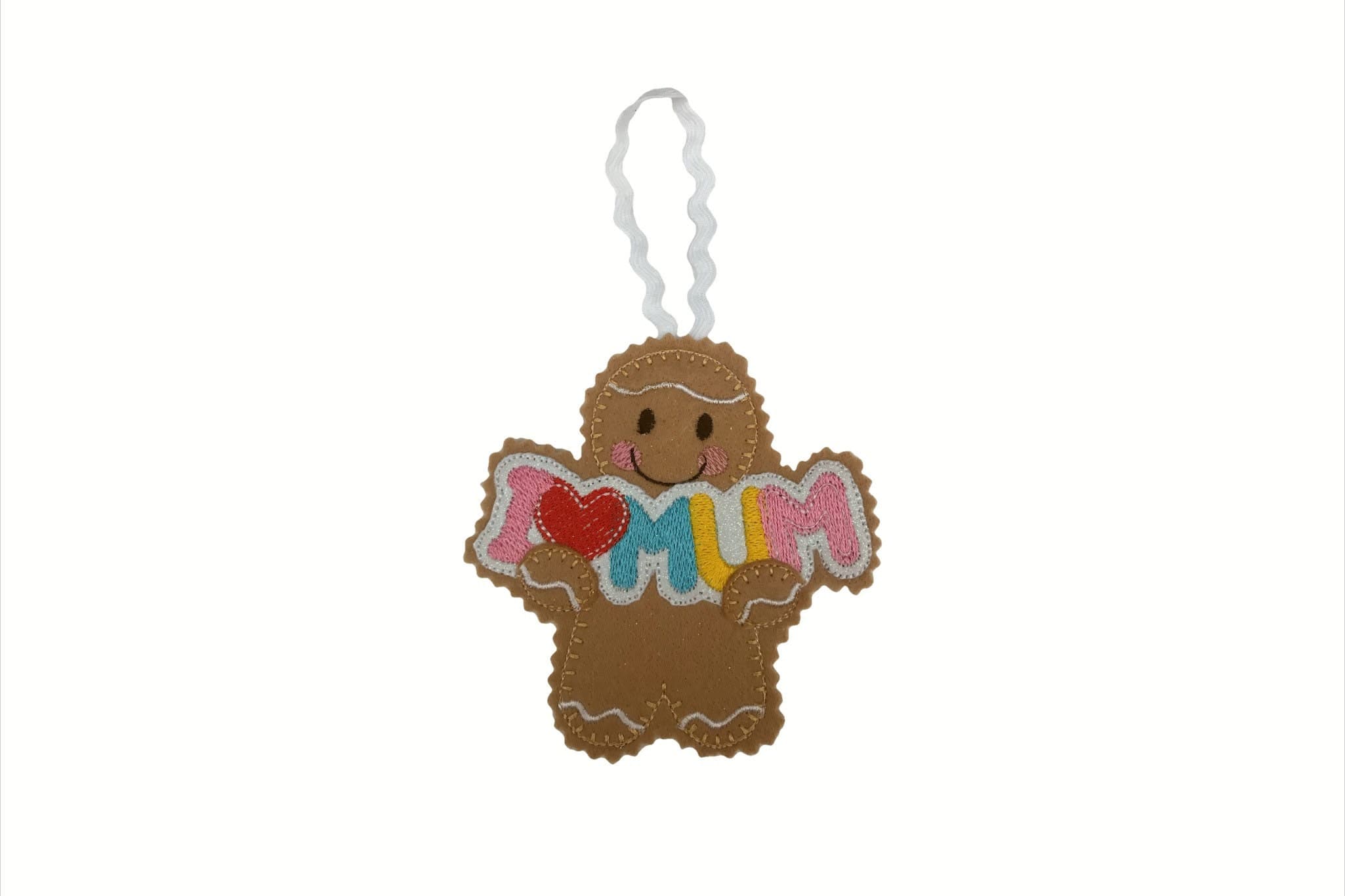 Mum Gingerbread Man Felt Decoration