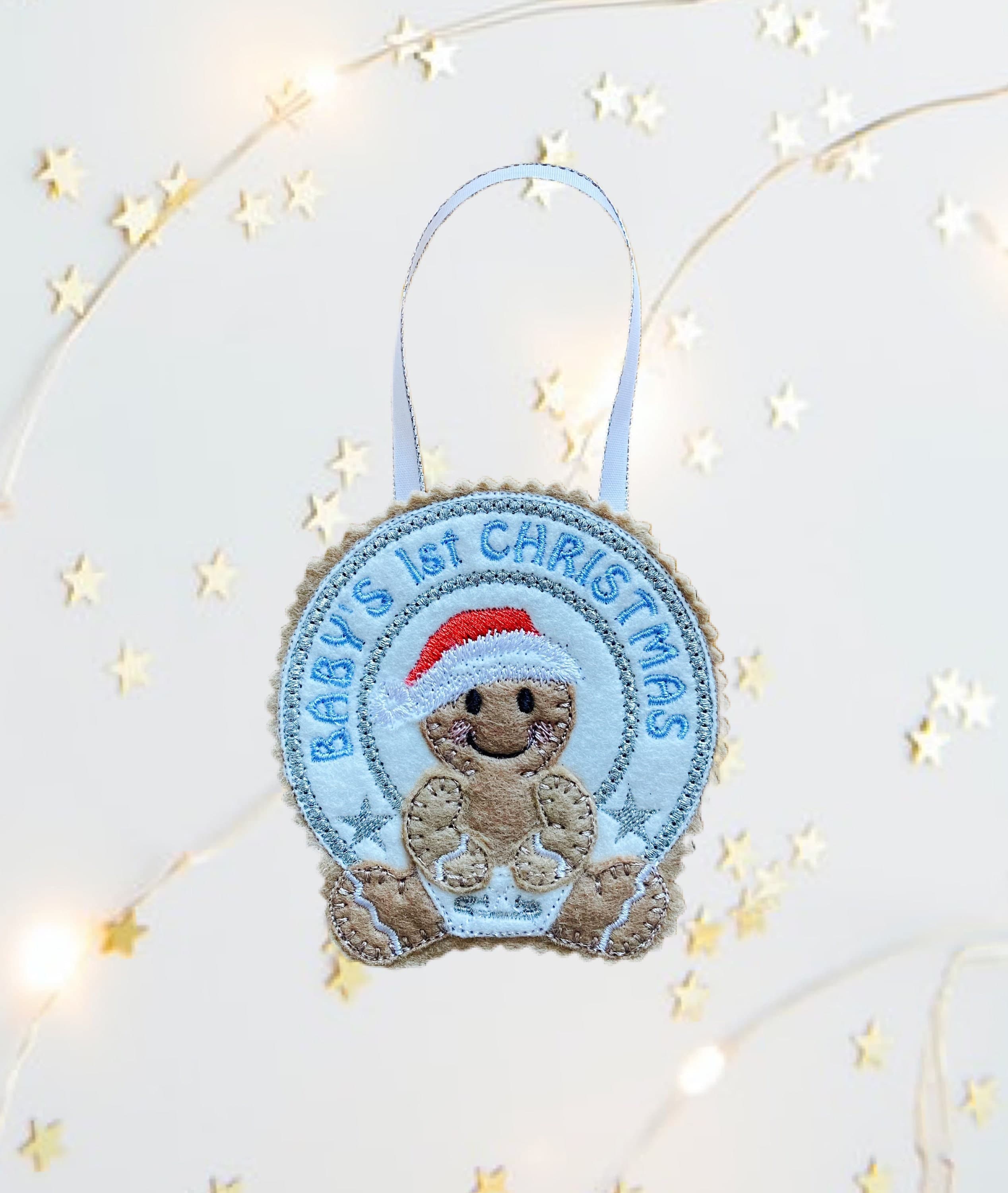 Baby’s 1st Christmas Gingerbread Felt Decoration — image 2