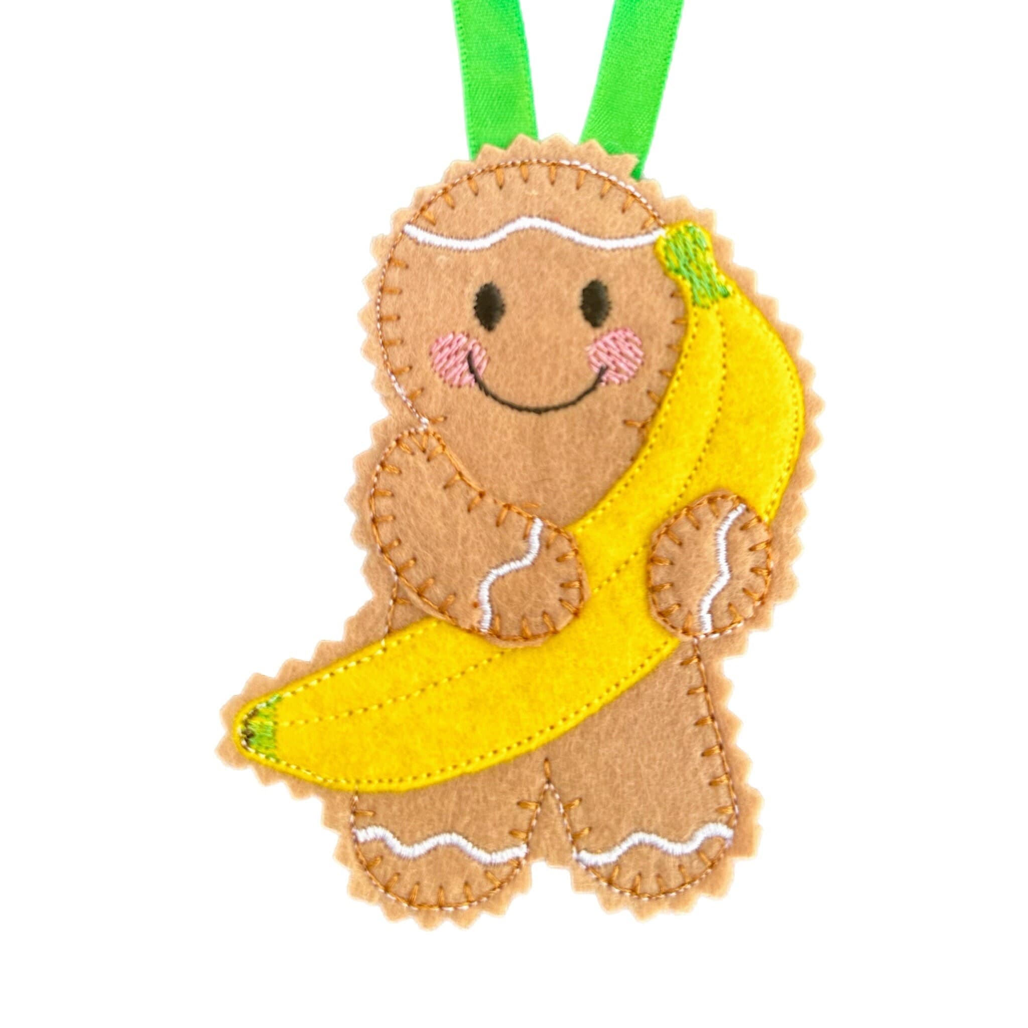Banana Gingerbread Man Felt Decoration — image 2