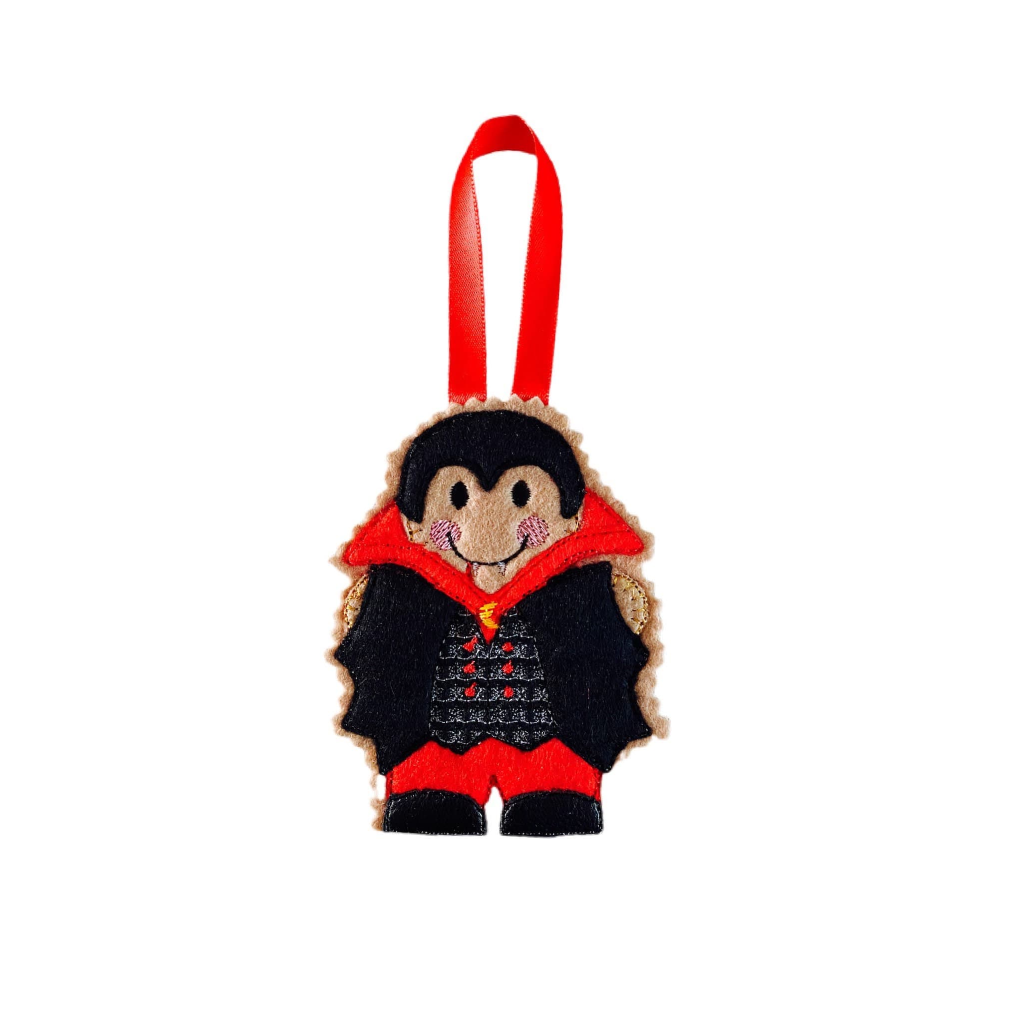 Dracula Gingerbread Man Halloween Felt Decoration