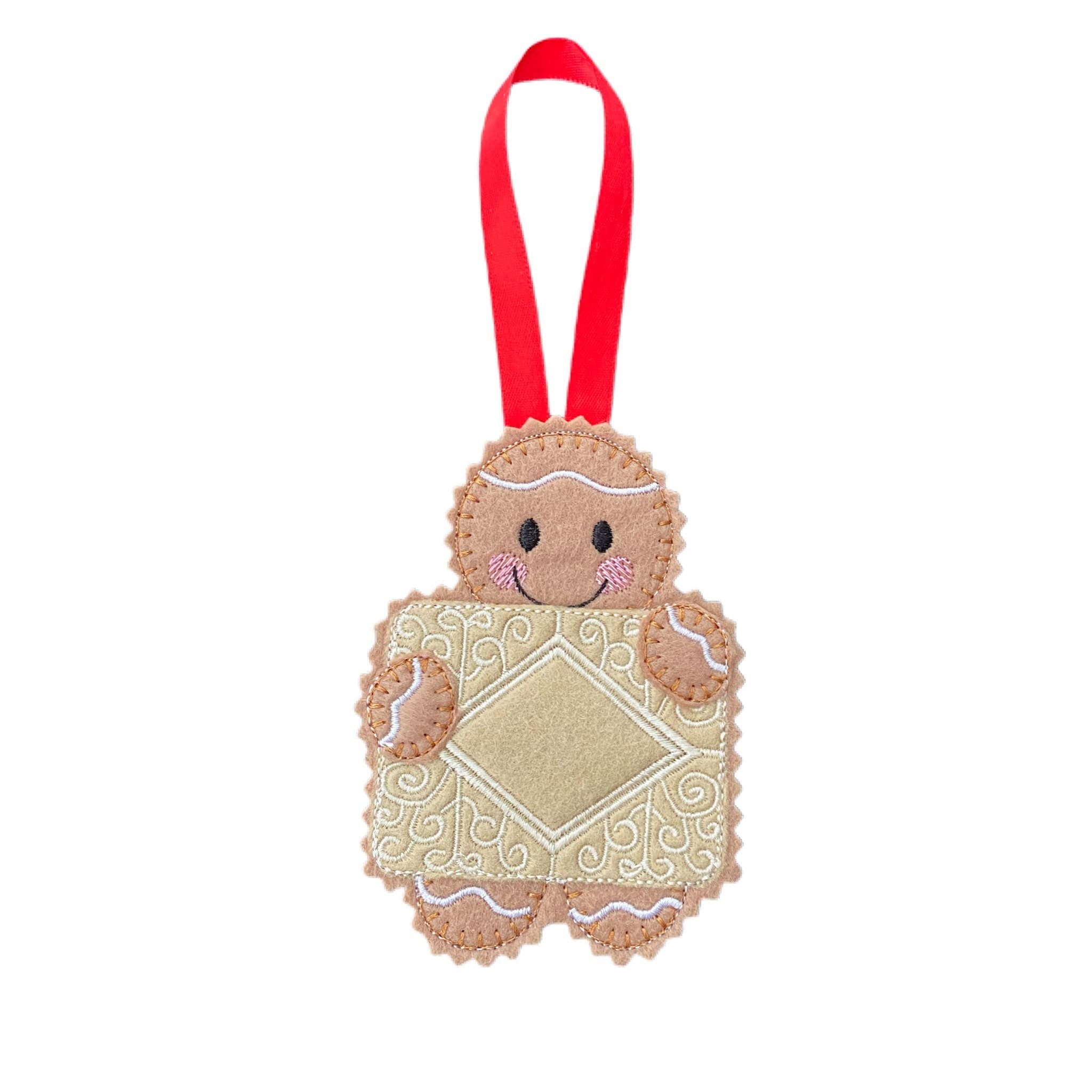 Custard Cream/Biscuit Gingerbread Man Felt Decoration