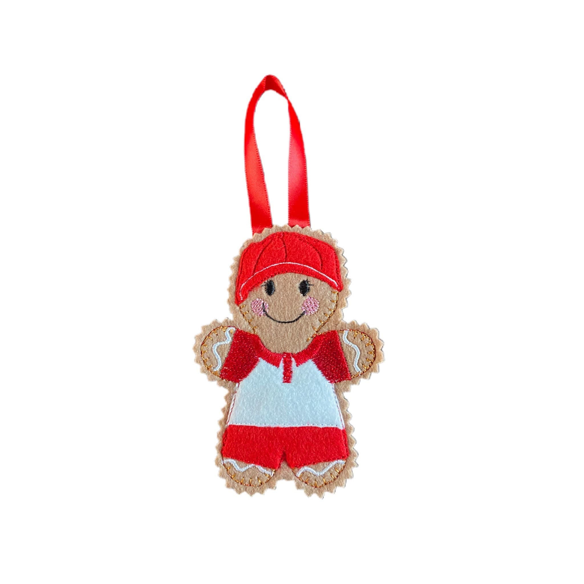 Rainbows Gingerbread Man Felt Decoration