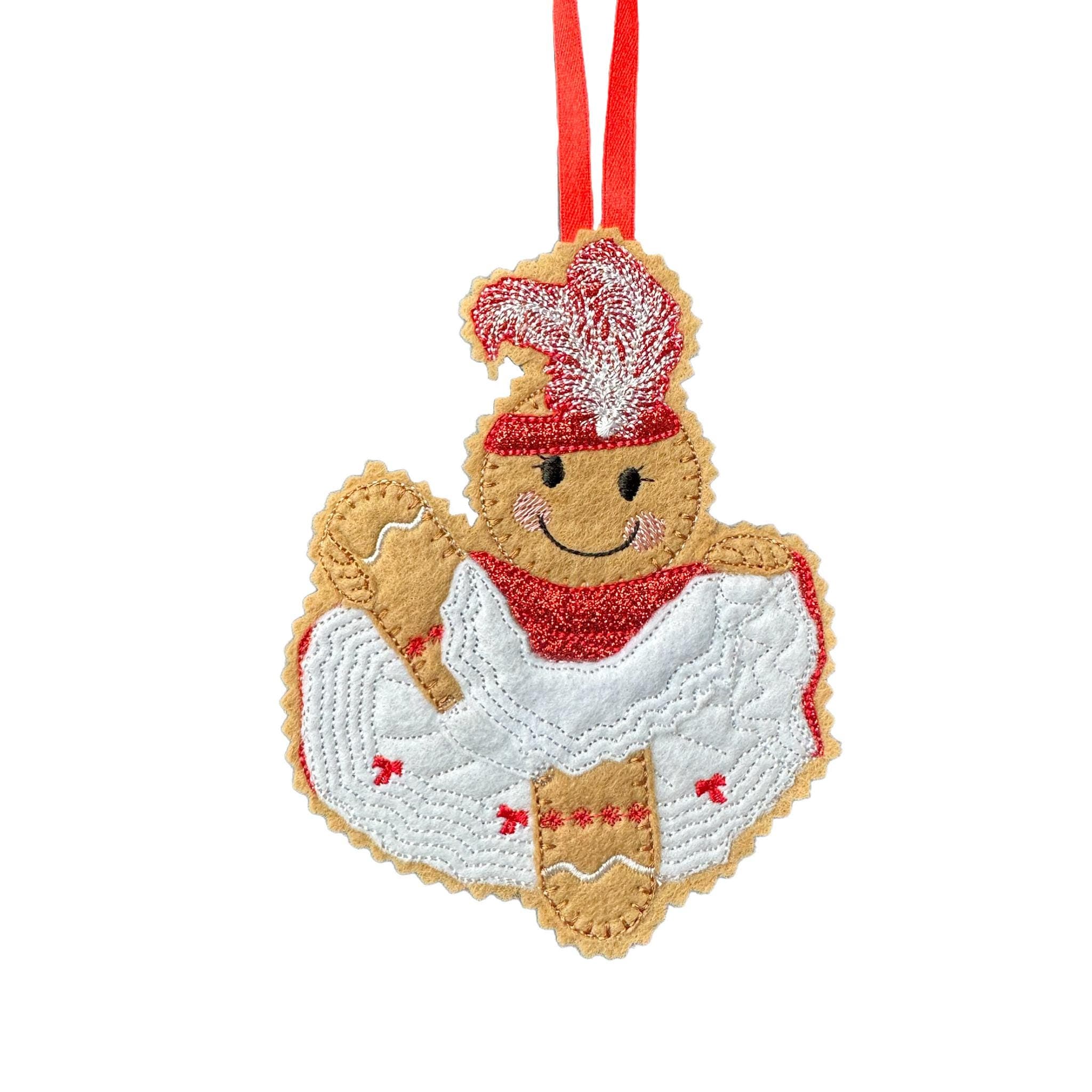 Can-Can Dancer Gingerbread Felt Decoration