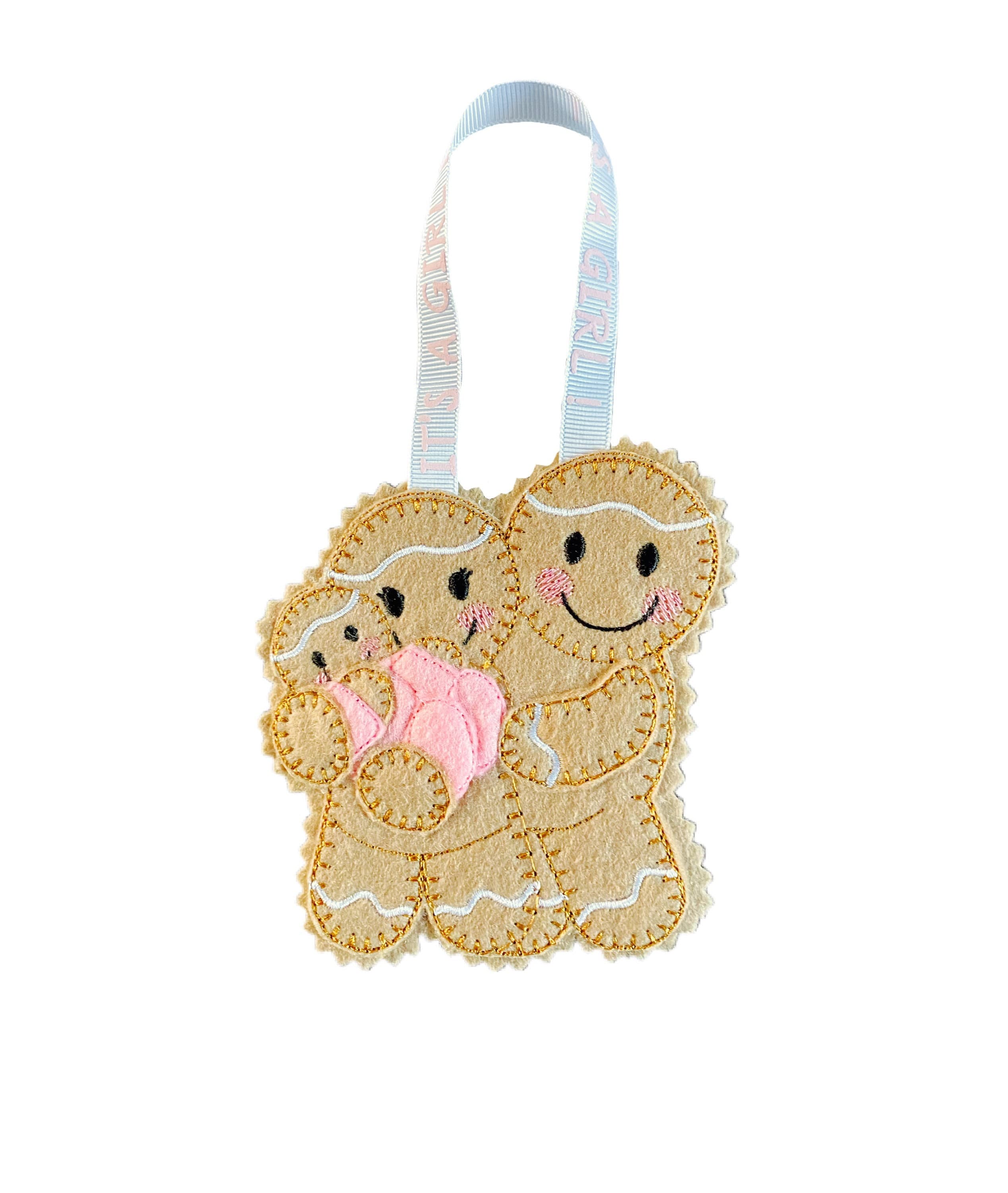 New Baby Girl Gingerbread Man Felt Decoration