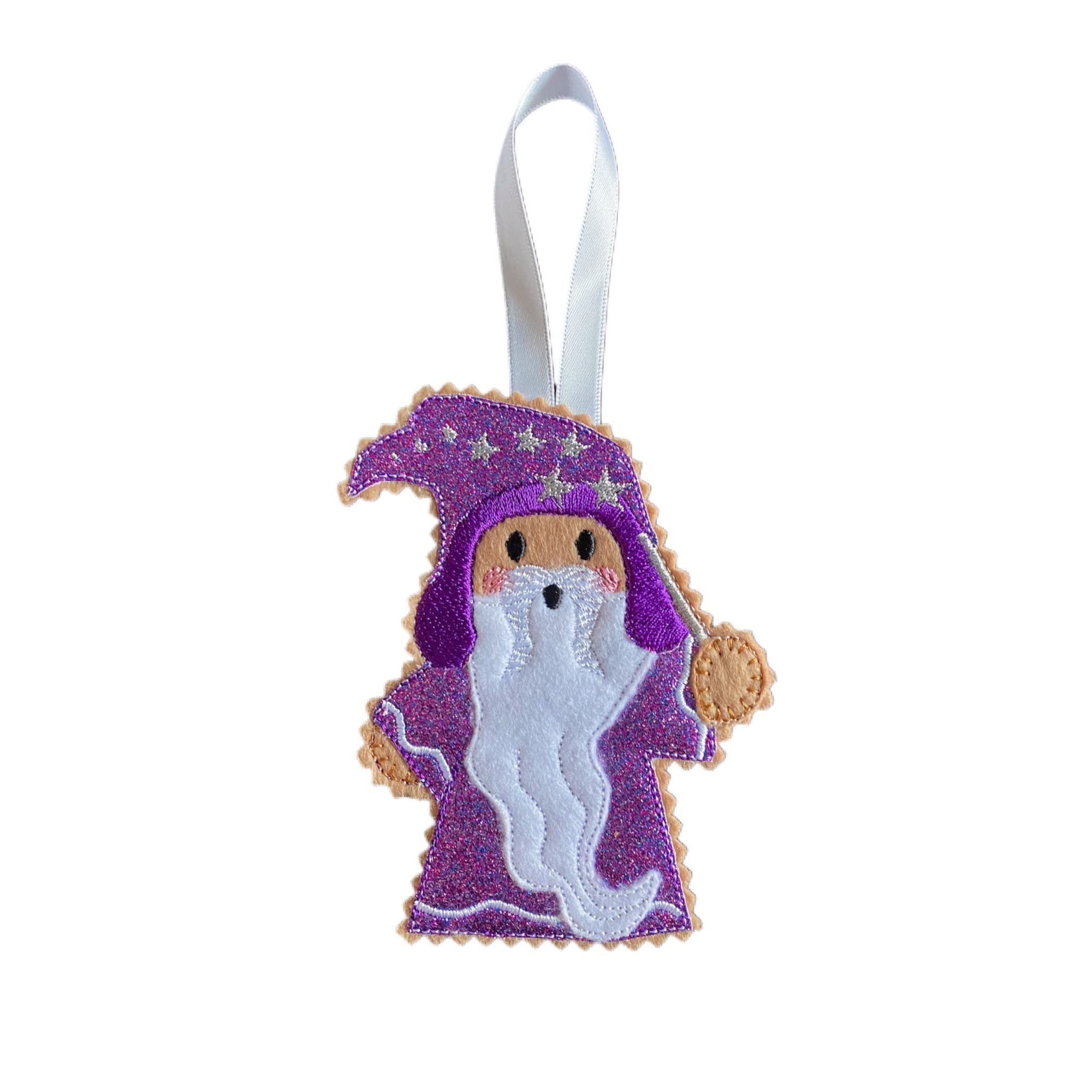 Wizard Gingerbread Man Felt Decoration
