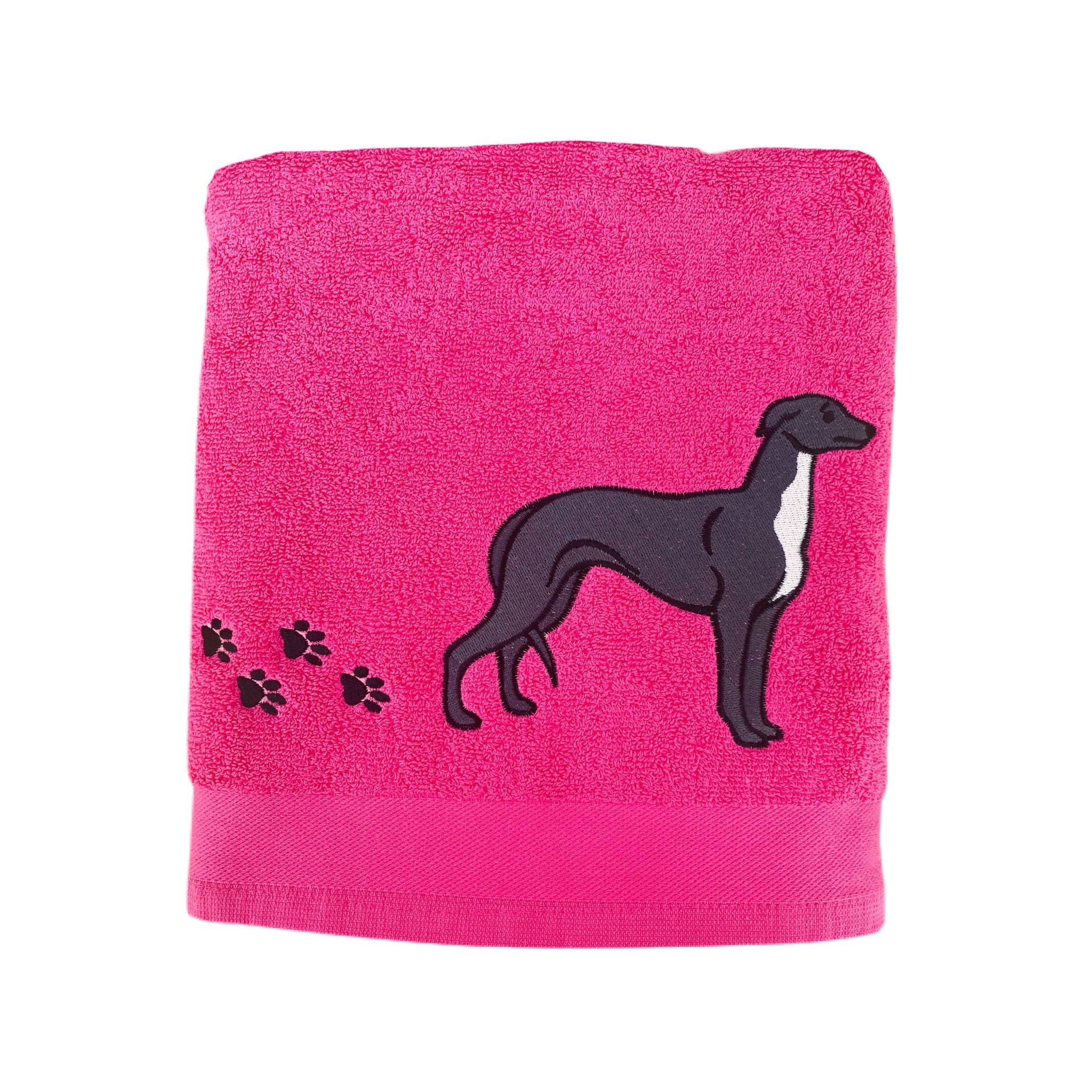 Personalized Greyhound Dog Towel: Embroidered Pet Bath Towel — image 2