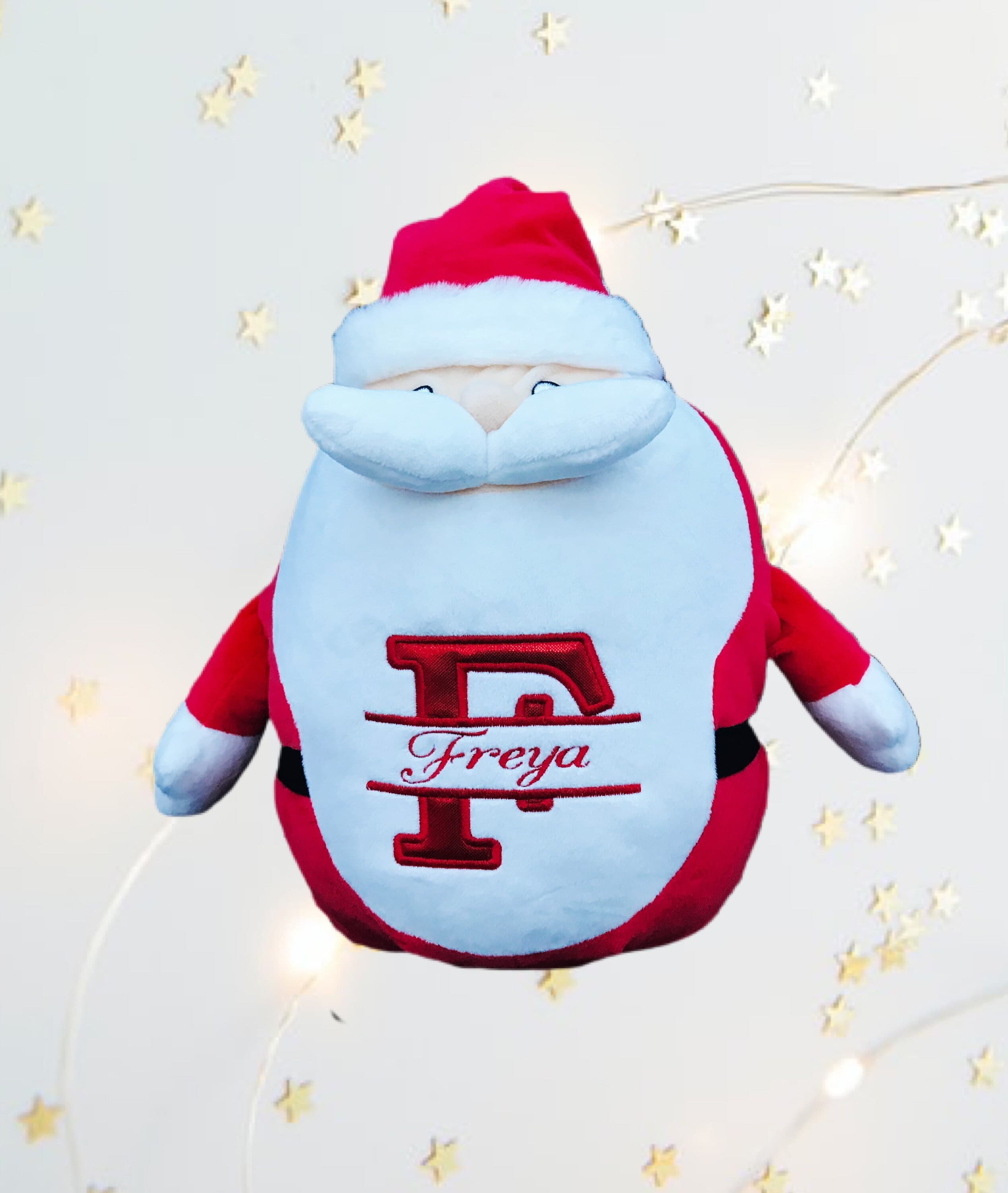 Santa Claus Personalised Soft Toy,  Personalised Embroidered Teddy, Custom bear, girl / boy Christmas gift.