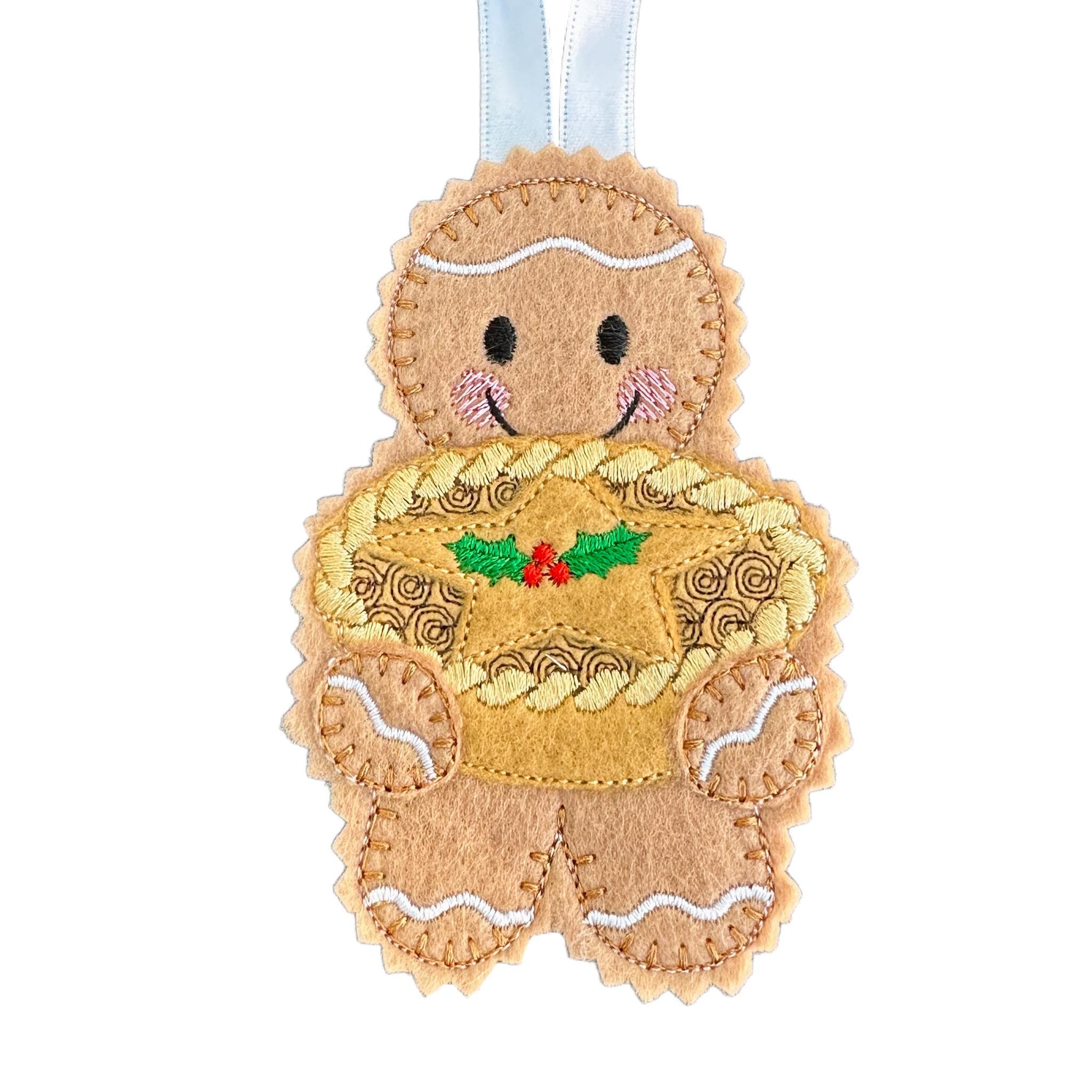 Mince Pie Christmas Gingerbread Felt Decoration