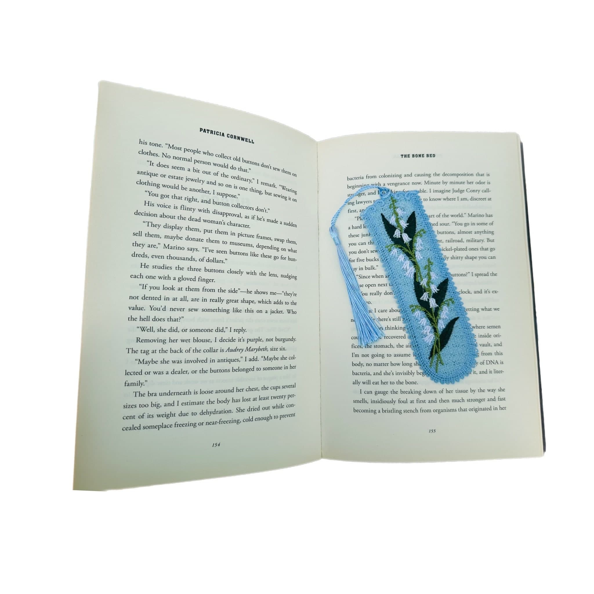 Lily of the valley Embroidered Bookmark